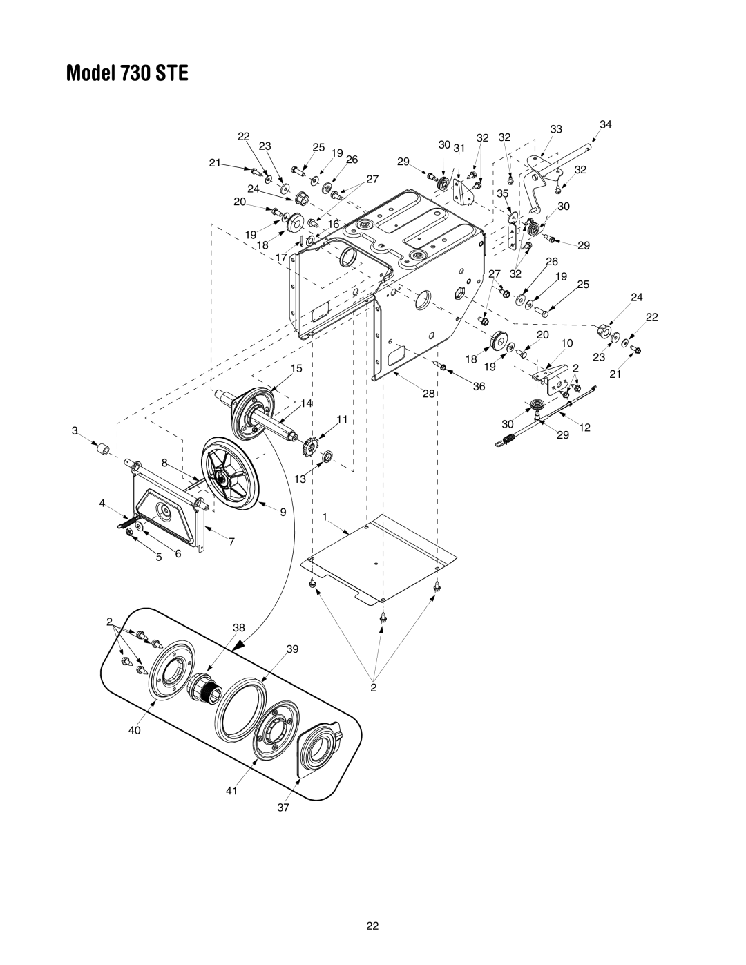 Cub Cadet manual Model 730 STE 