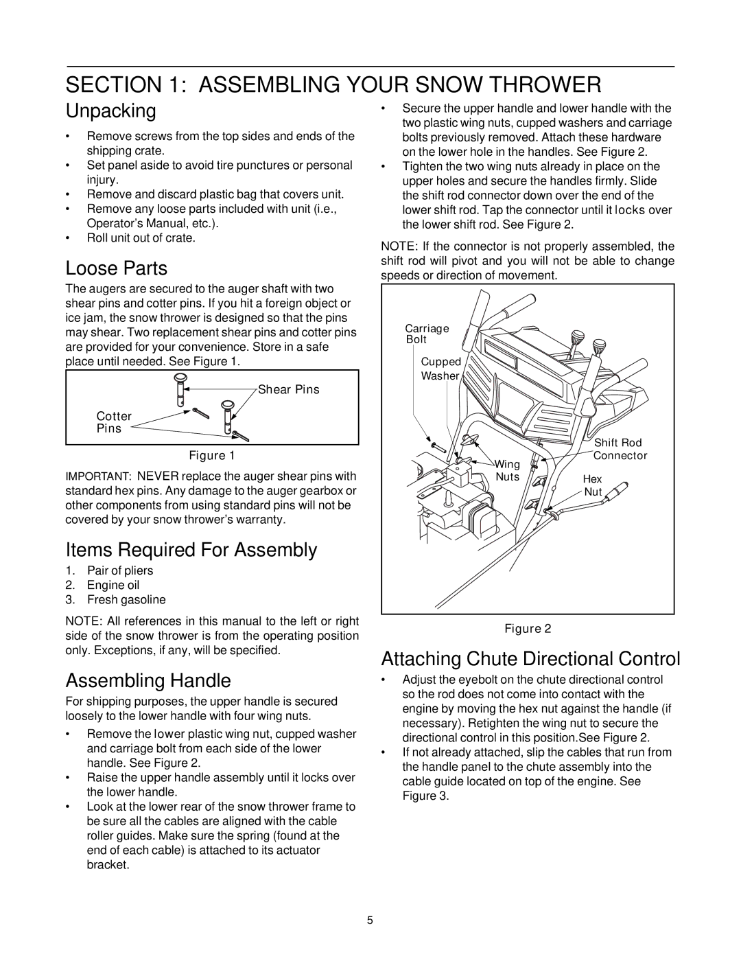 Cub Cadet 730 STE manual Assembling Your Snow Thrower 