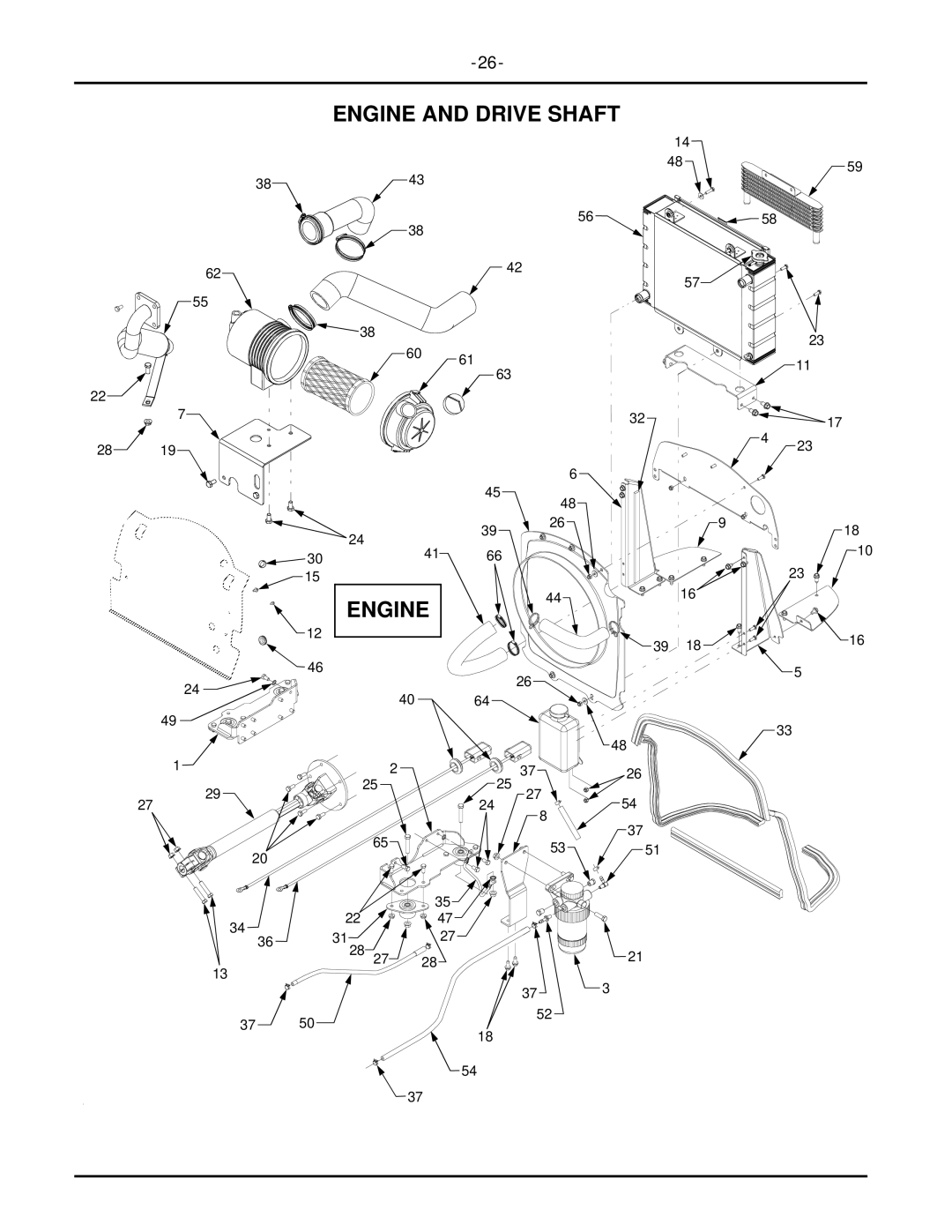 Cub Cadet 7304 manual Engine and Drive Shaft 