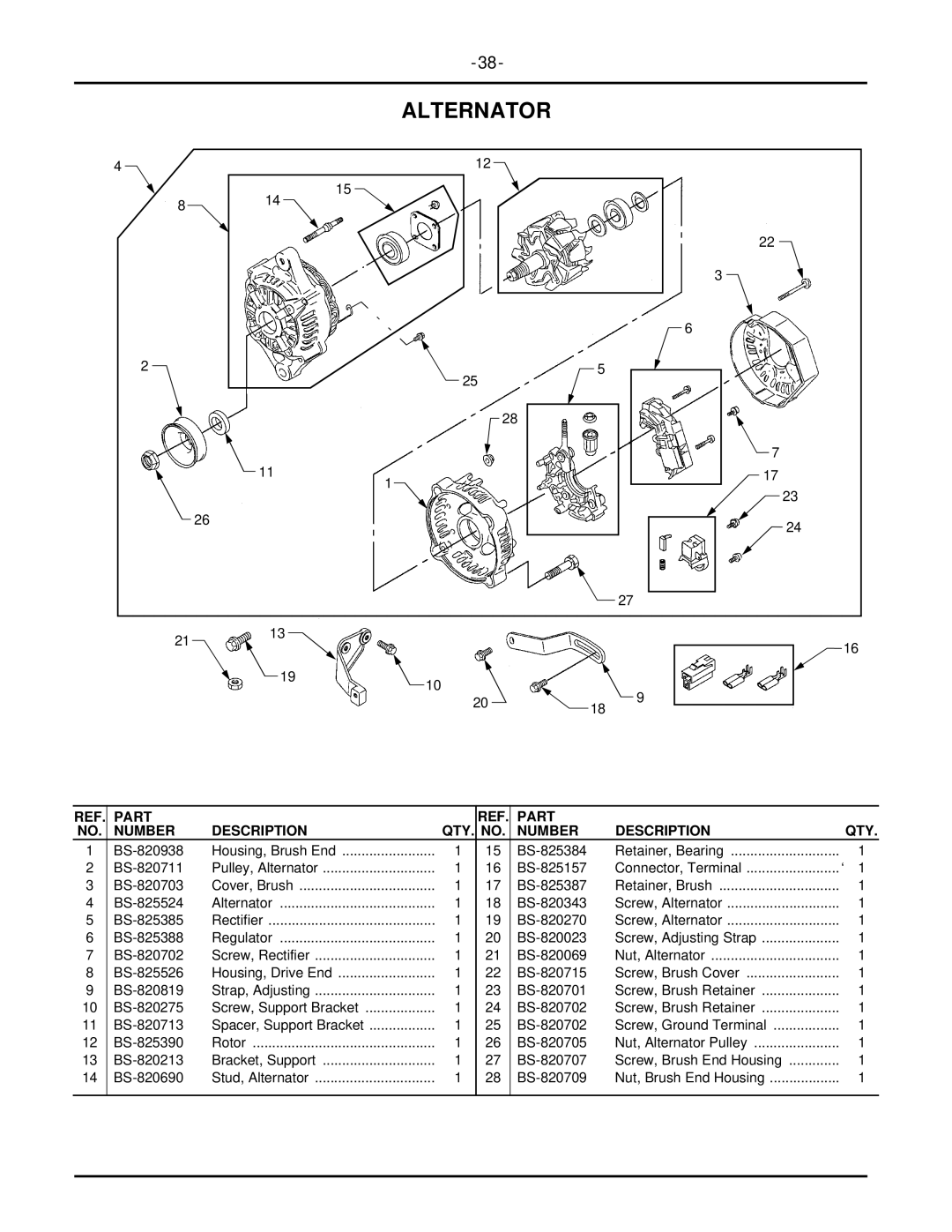 Cub Cadet 7304 manual Alternator 