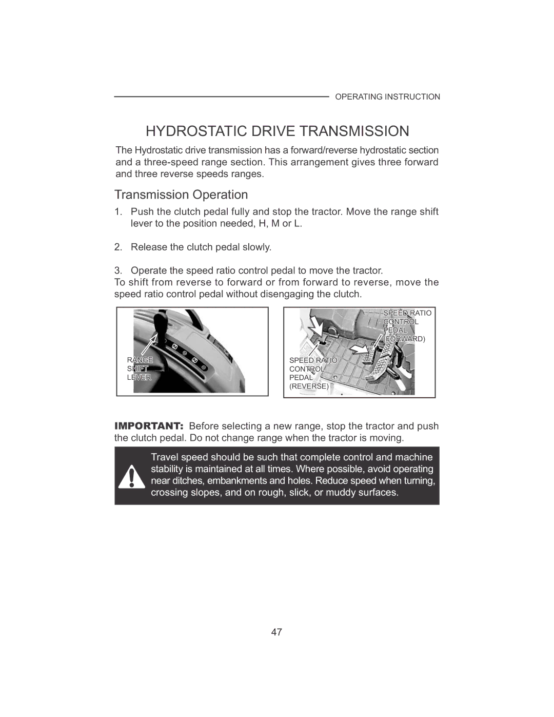 Cub Cadet 7532, 7530 manual Hydrostatic Drive Transmission 