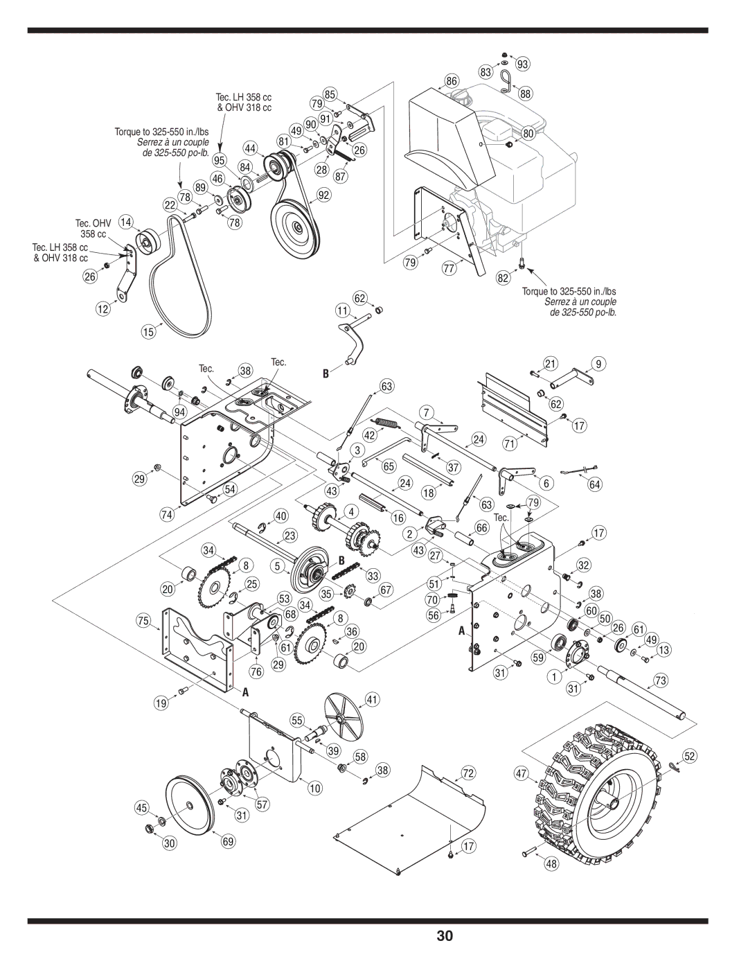 Cub Cadet 769-03268 warranty Tec. LH 358 cc 