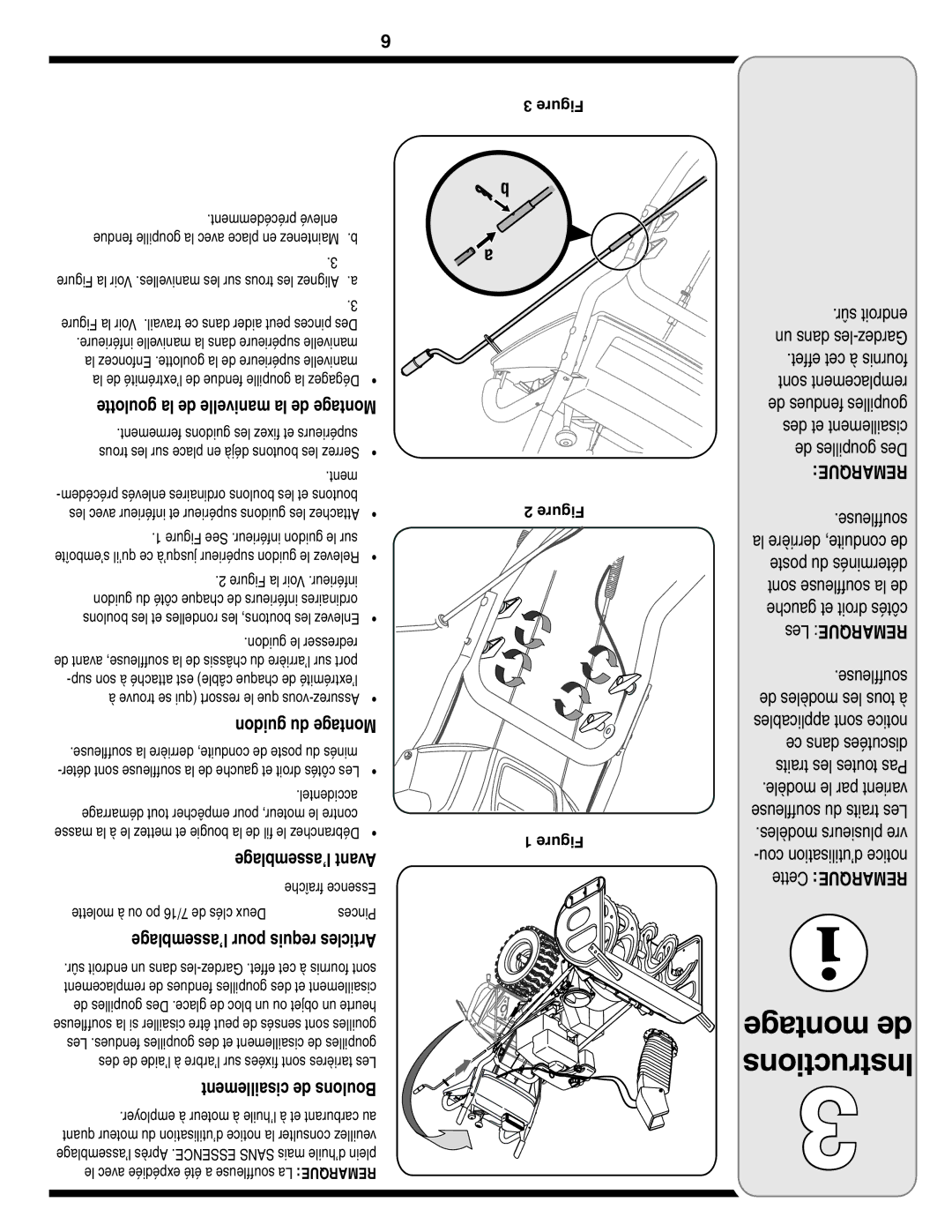 Cub Cadet 769-03268 warranty Les Remarque, Cette Remarque 