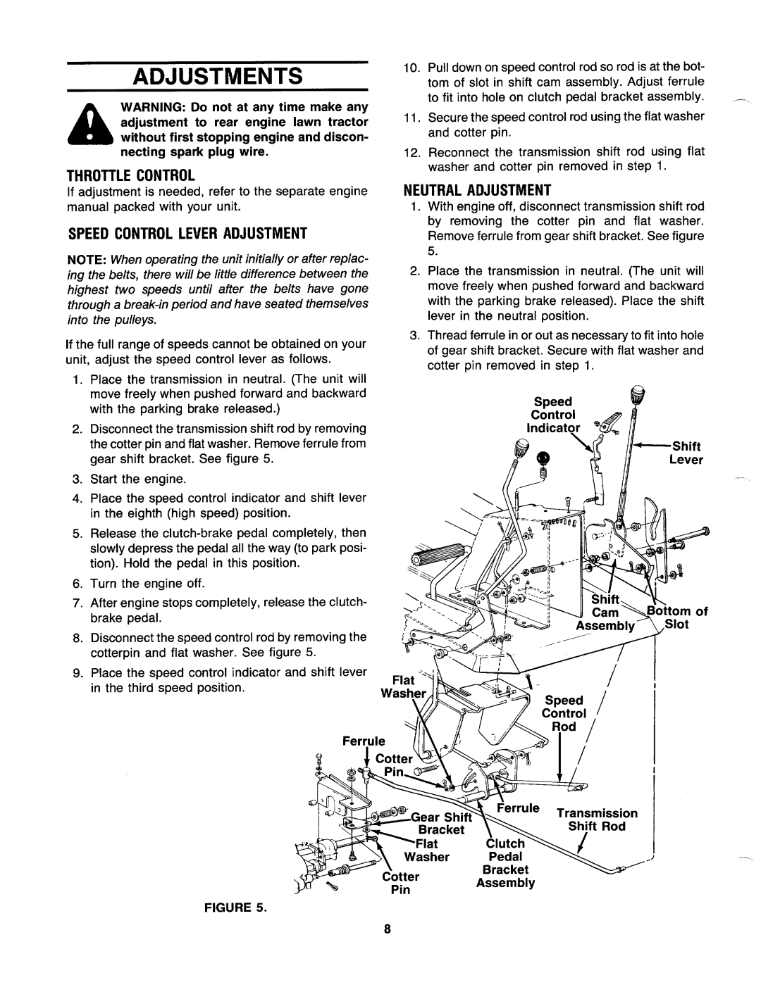 Cub Cadet 1002, 800, 1208 manual 