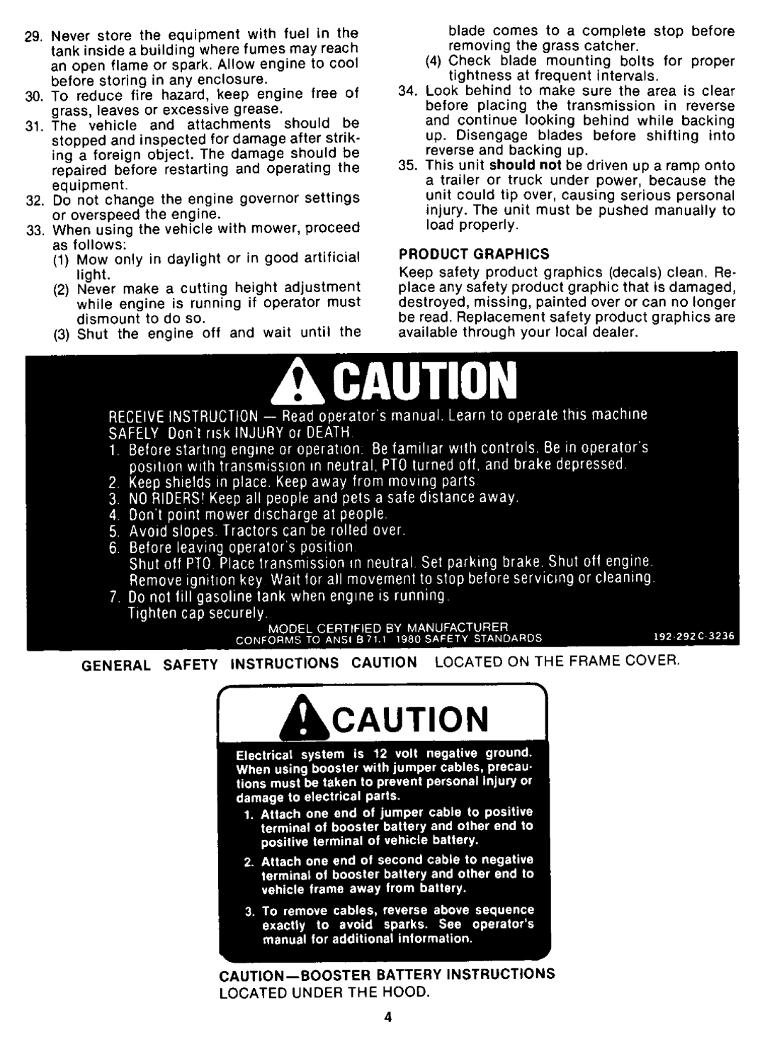 Cub Cadet 1605 (392), 805 (192), 1105 (292) manual 