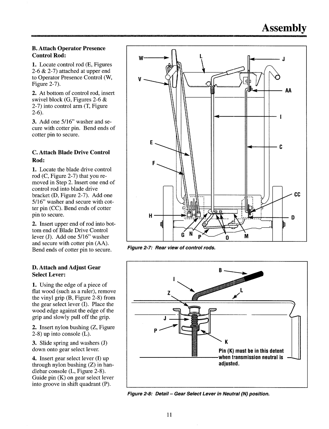 Cub Cadet 833R, 833E manual 