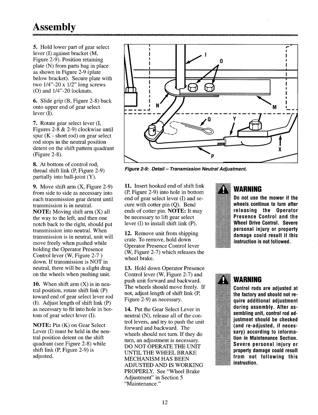 Cub Cadet 833E, 833R manual 