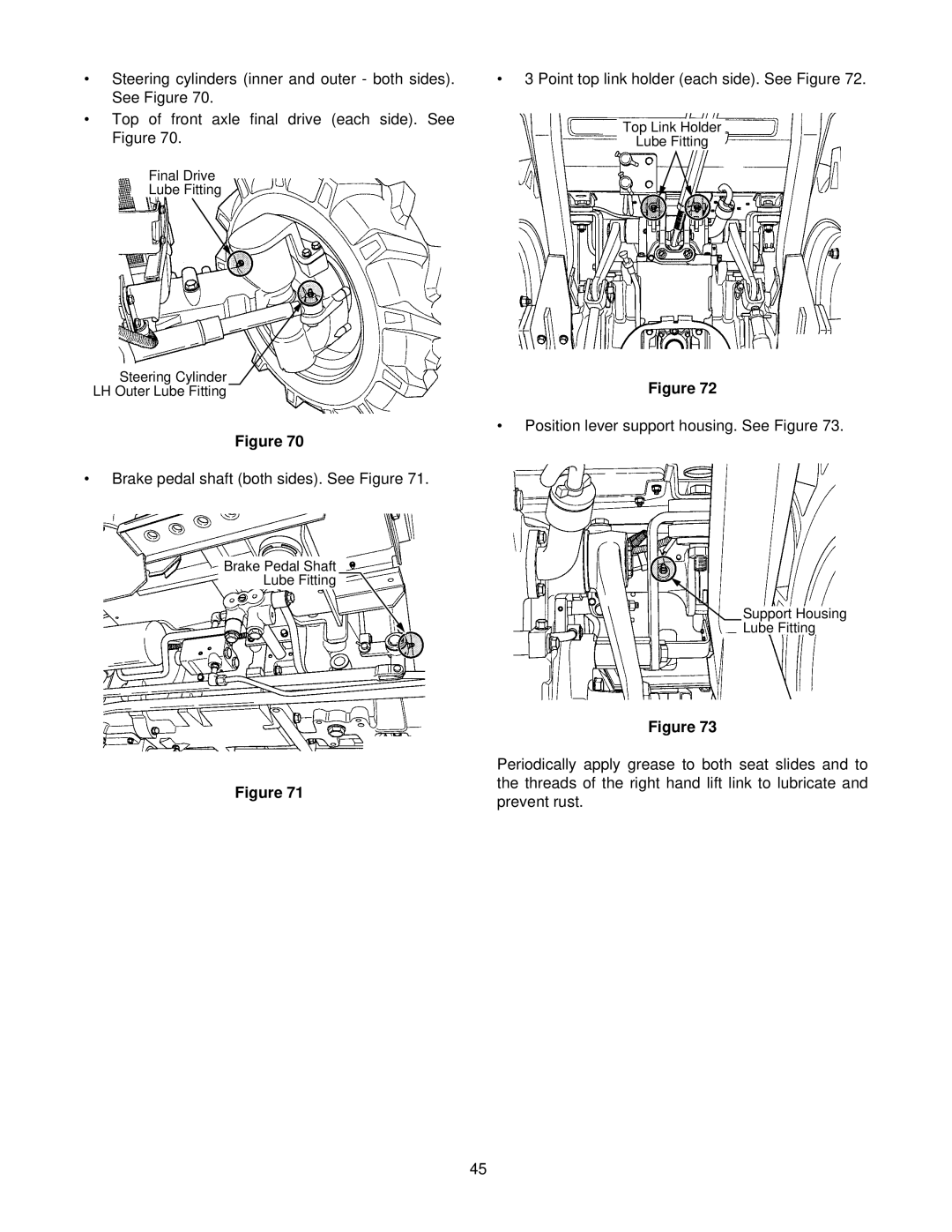 Cub Cadet 8354 manual Brake pedal shaft both sides. See Figure 