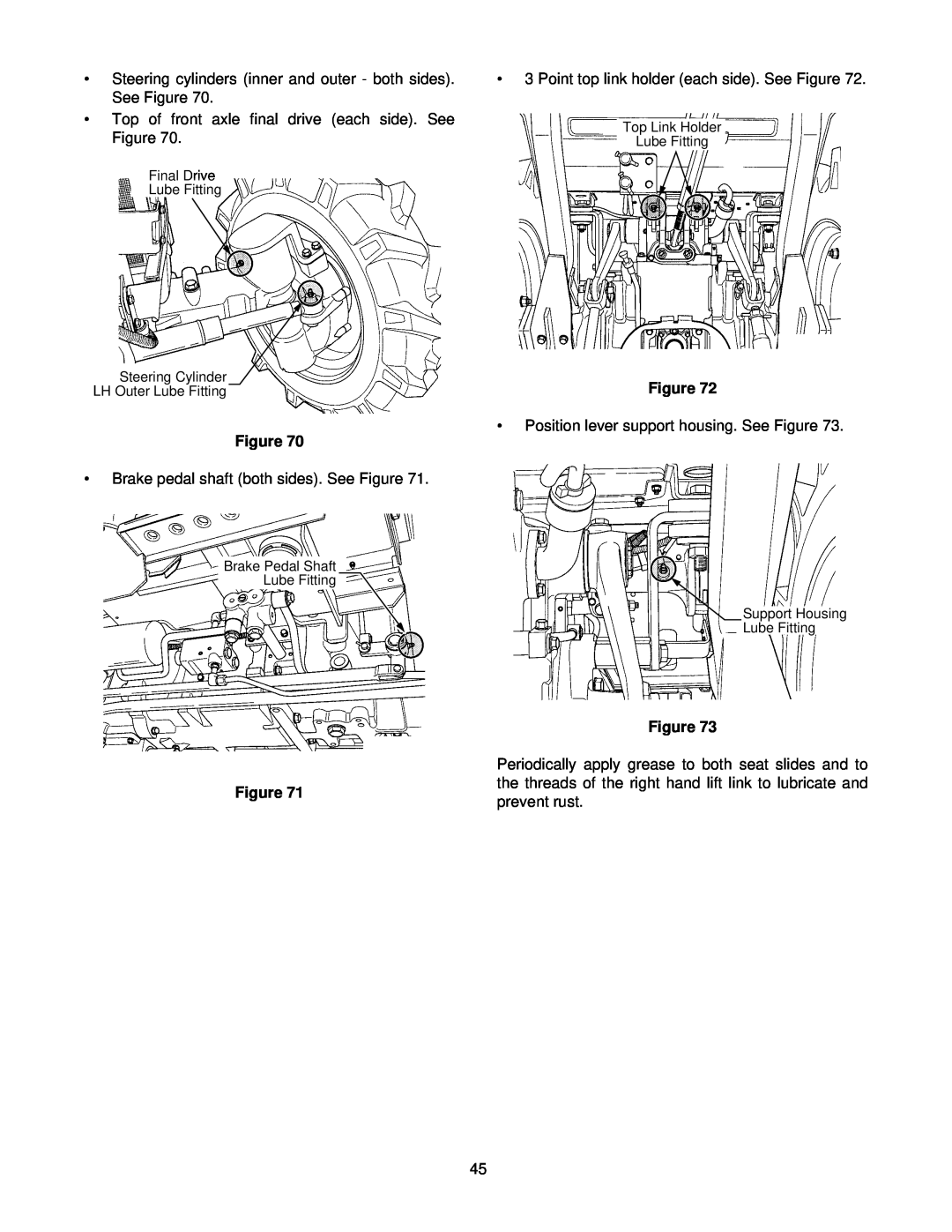 Cub Cadet 8354 manual •Brake pedal shaft both sides. See Figure 