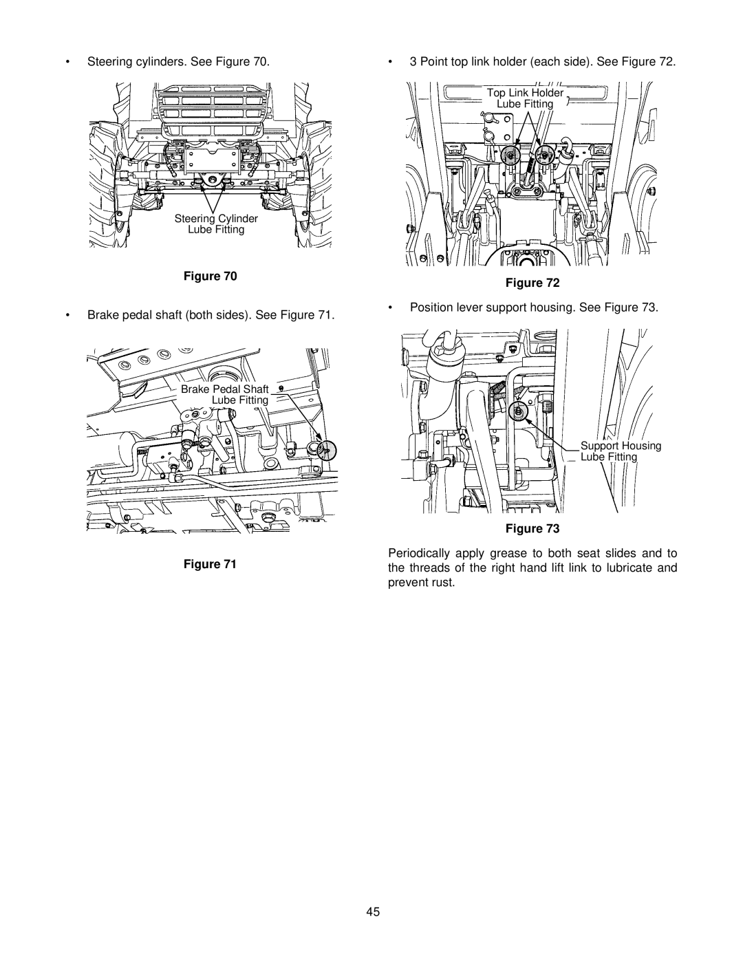 Cub Cadet 8454 manual Top Link Holder Lube Fitting Steering Cylinder 