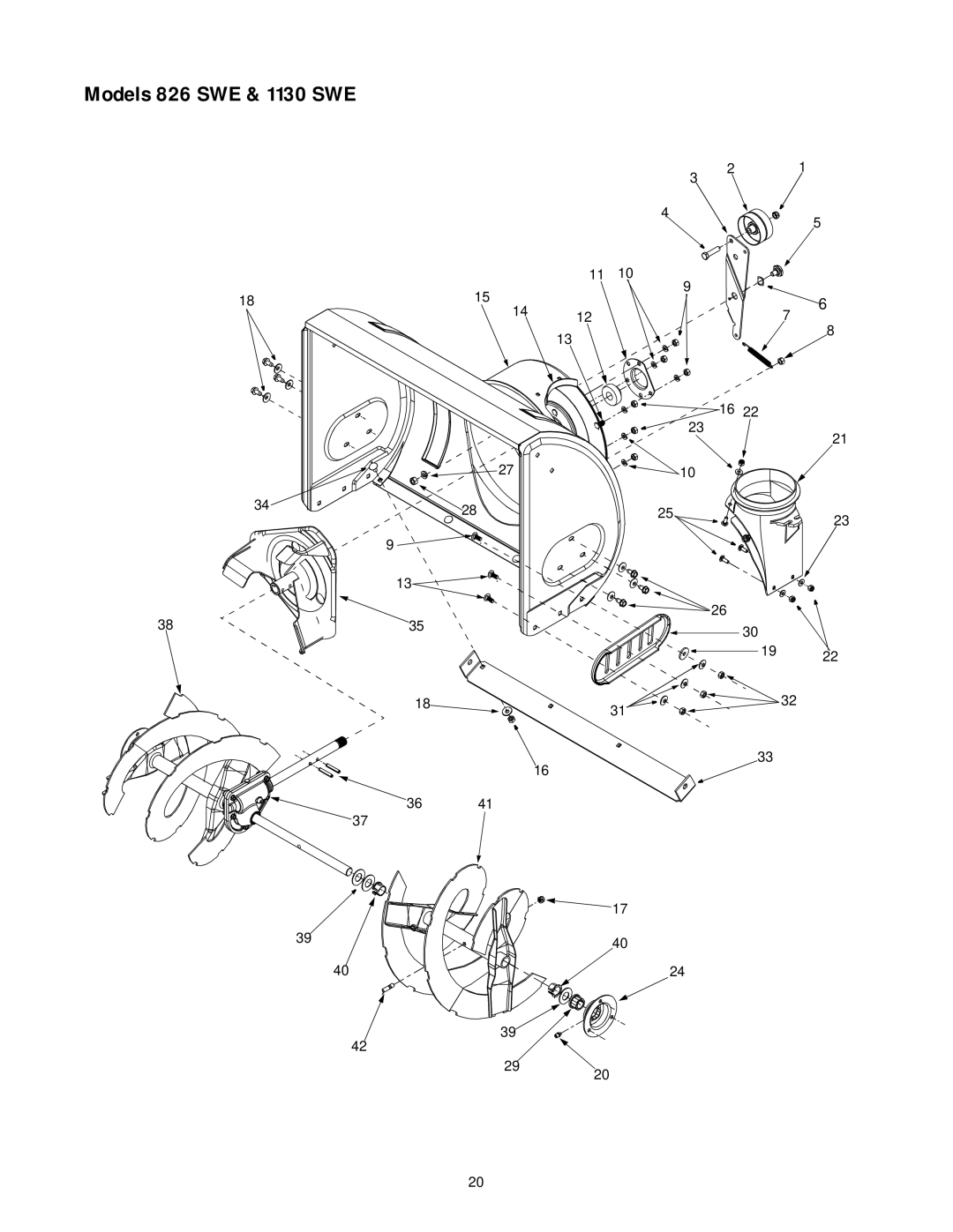 Cub Cadet 850 SWE manual Models 826 SWE & 1130 SWE 