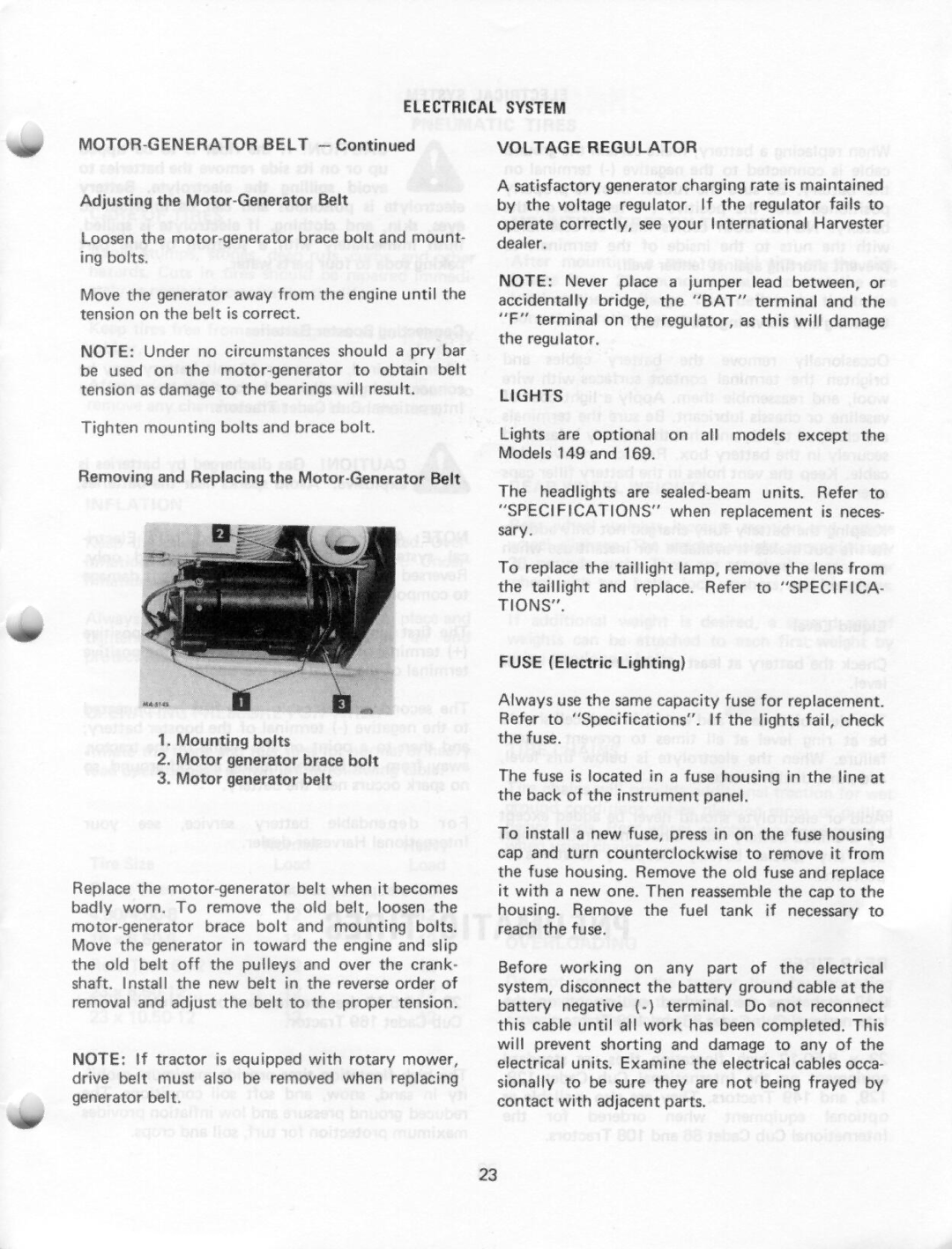 Cub Cadet 129, 86, 128, 169, 149, 108 manual 