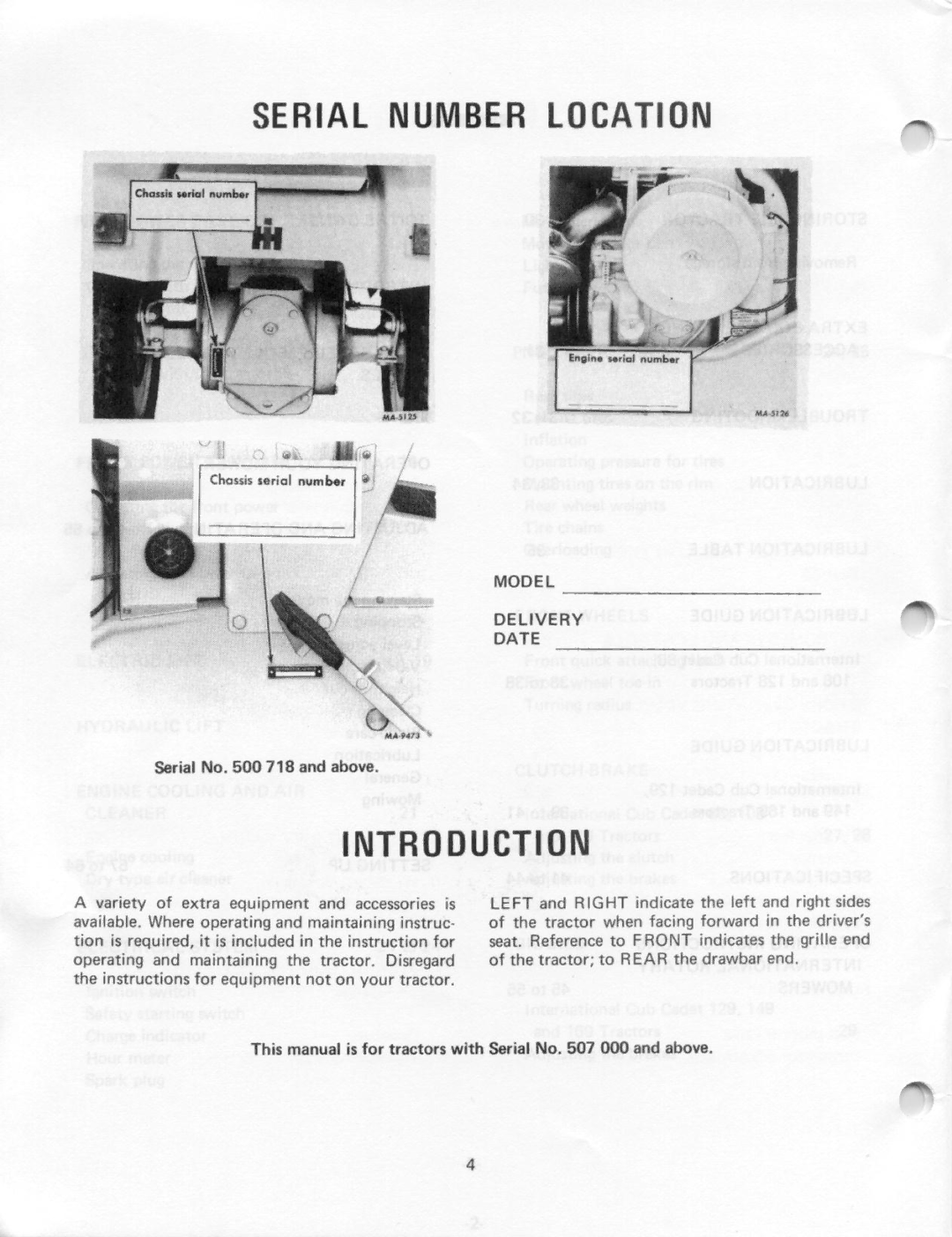 Cub Cadet 128, 86, 129, 169, 149, 108 manual 