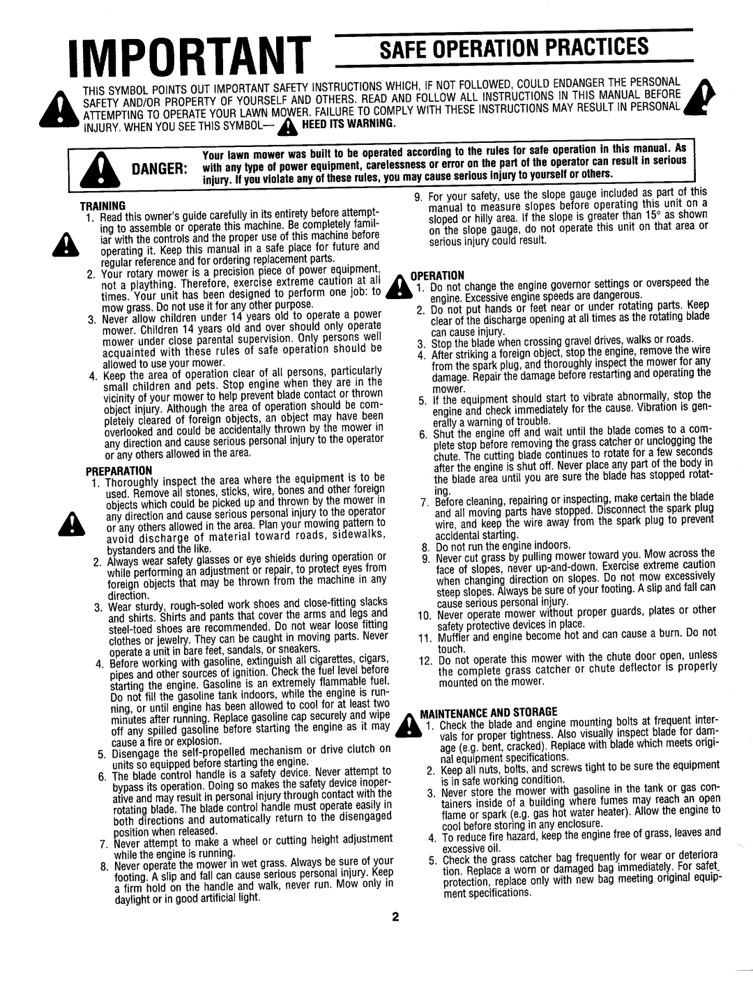 Cub Cadet 898C manual 