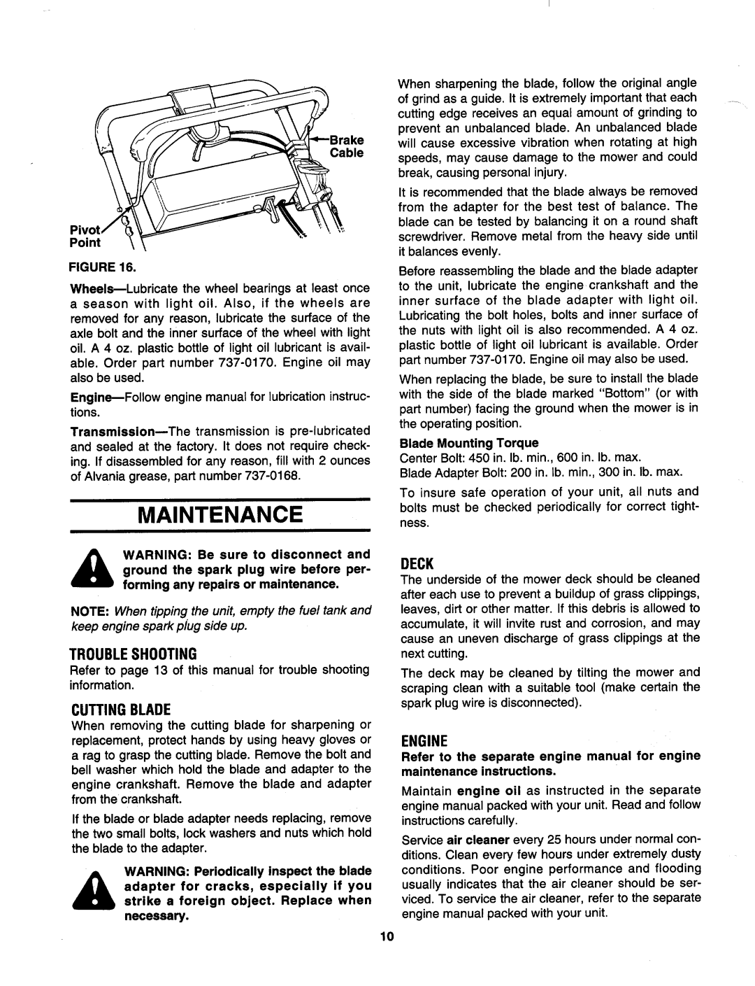 Cub Cadet 898E manual 