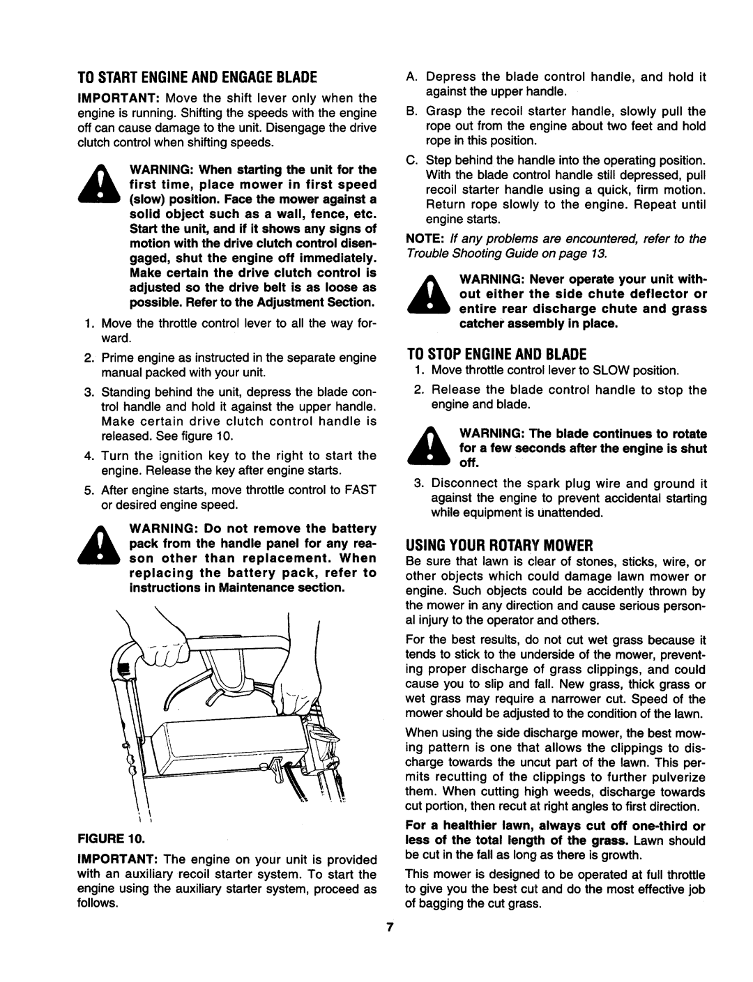 Cub Cadet 898E manual 