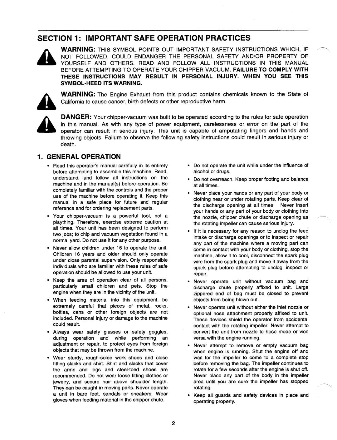 Cub Cadet CSV 260 manual 