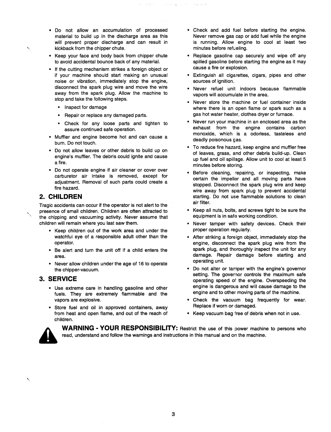 Cub Cadet CSV 260 manual 