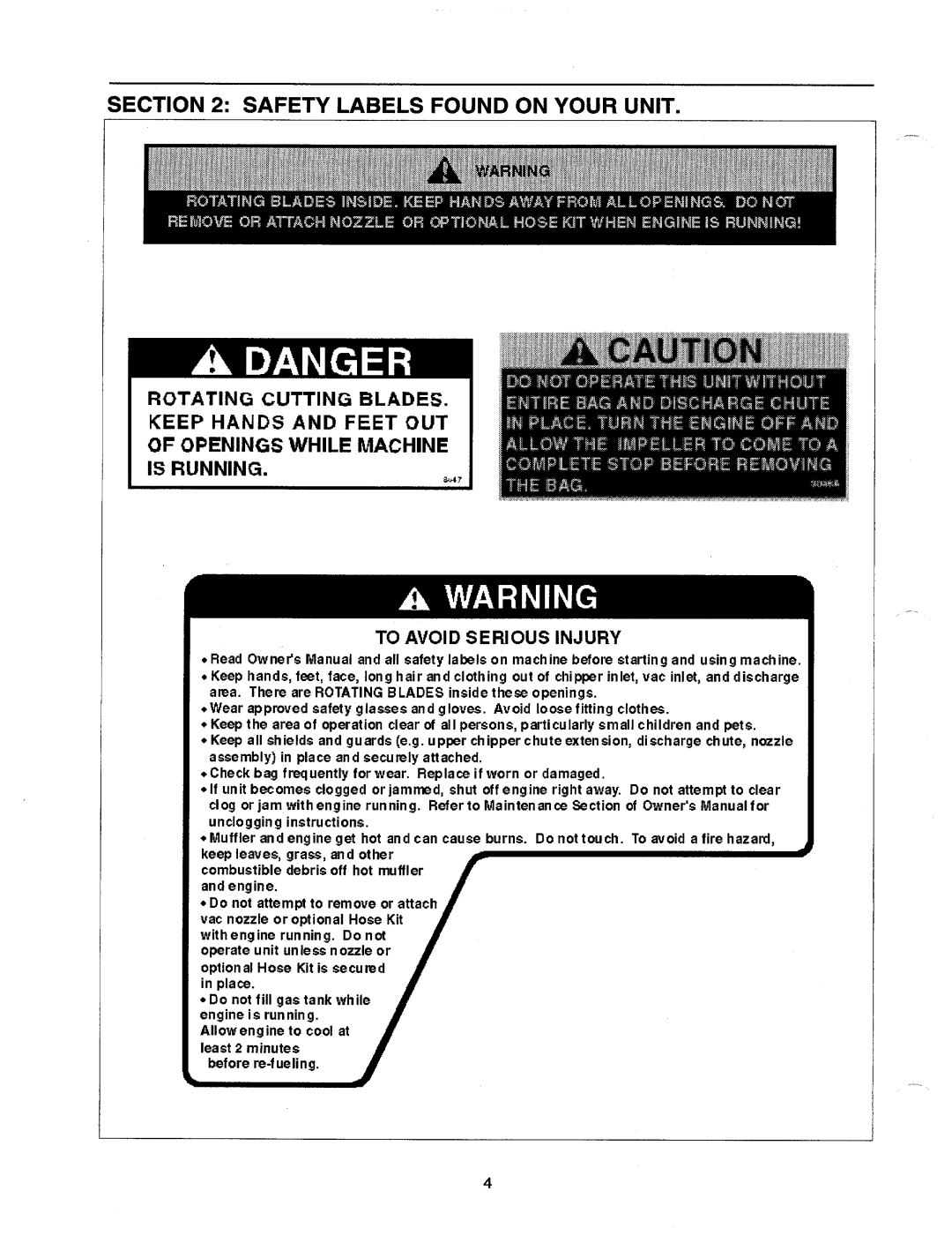 Cub Cadet CSV 260 manual 