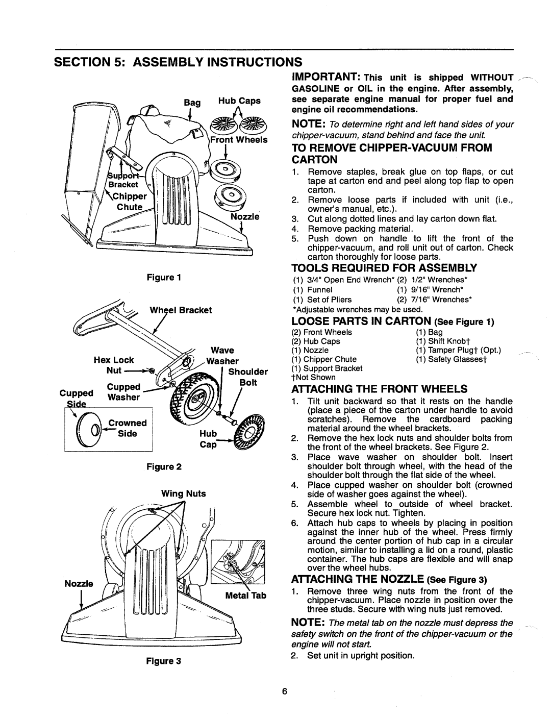 Cub Cadet CSV 260 manual 