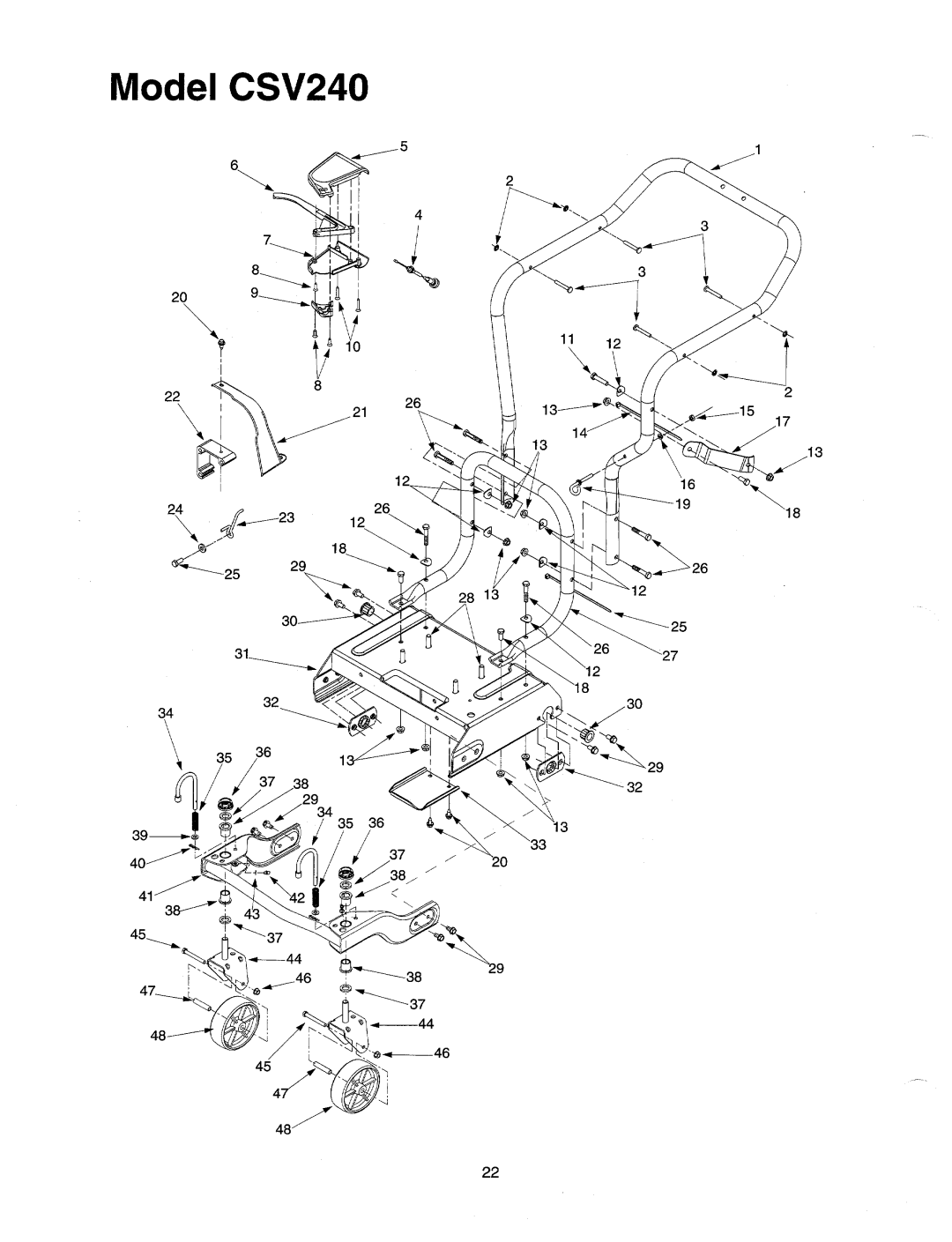 Cub Cadet CSV240 manual 