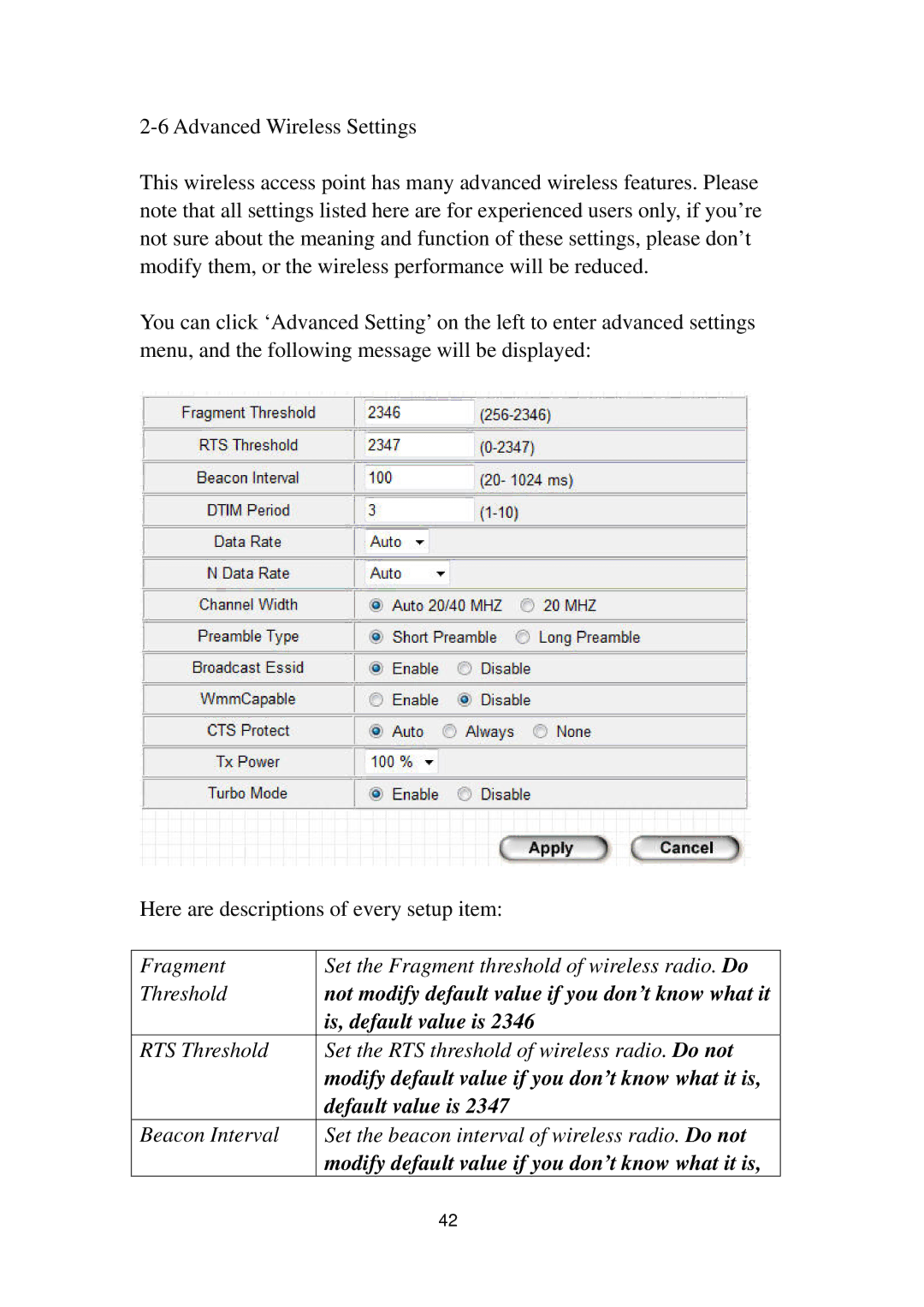 Cub Cadet EW-7416APN manual Is, default value is 