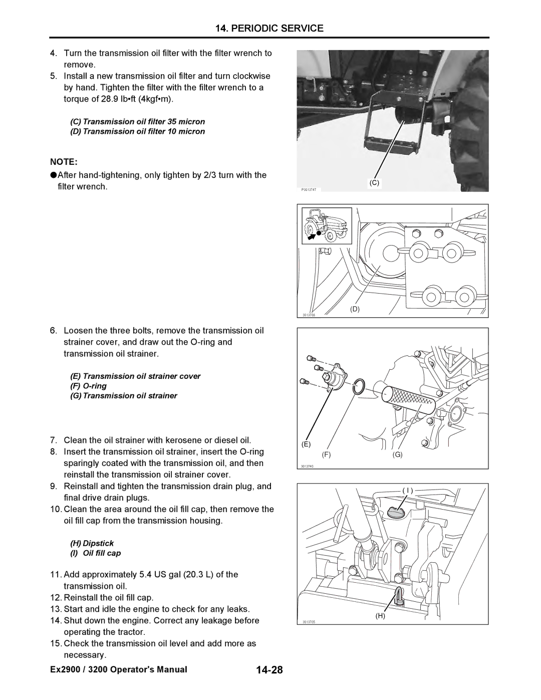 Cub Cadet EX3200, EX2900 manual 14-28 