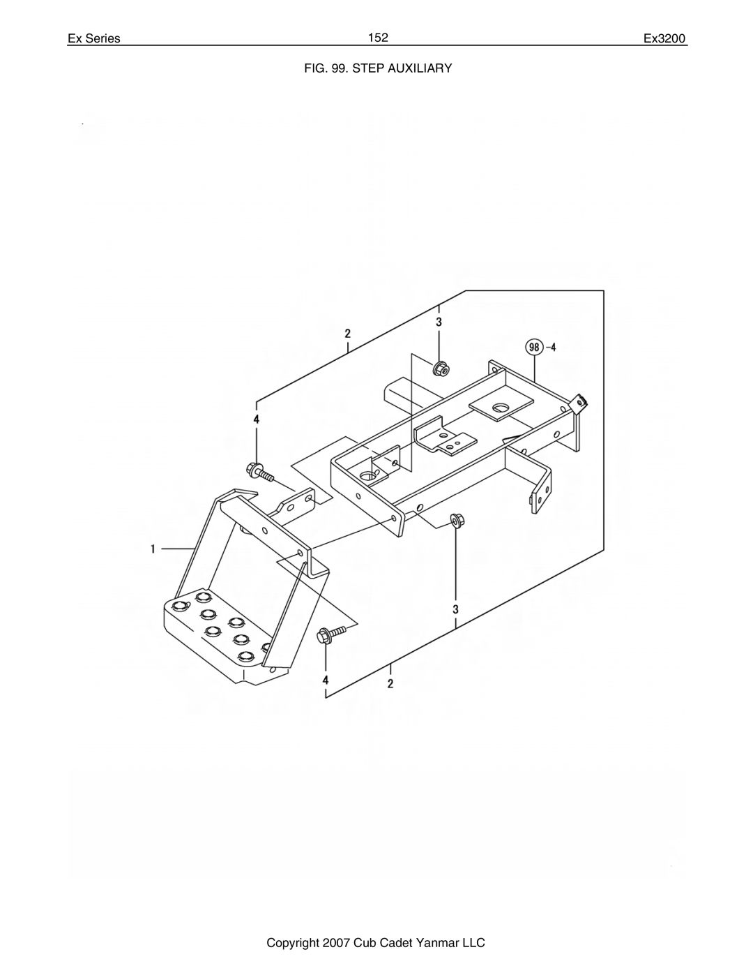 Cub Cadet Ex32002 manual Ex Series 152 Ex3200, Step Auxiliary 