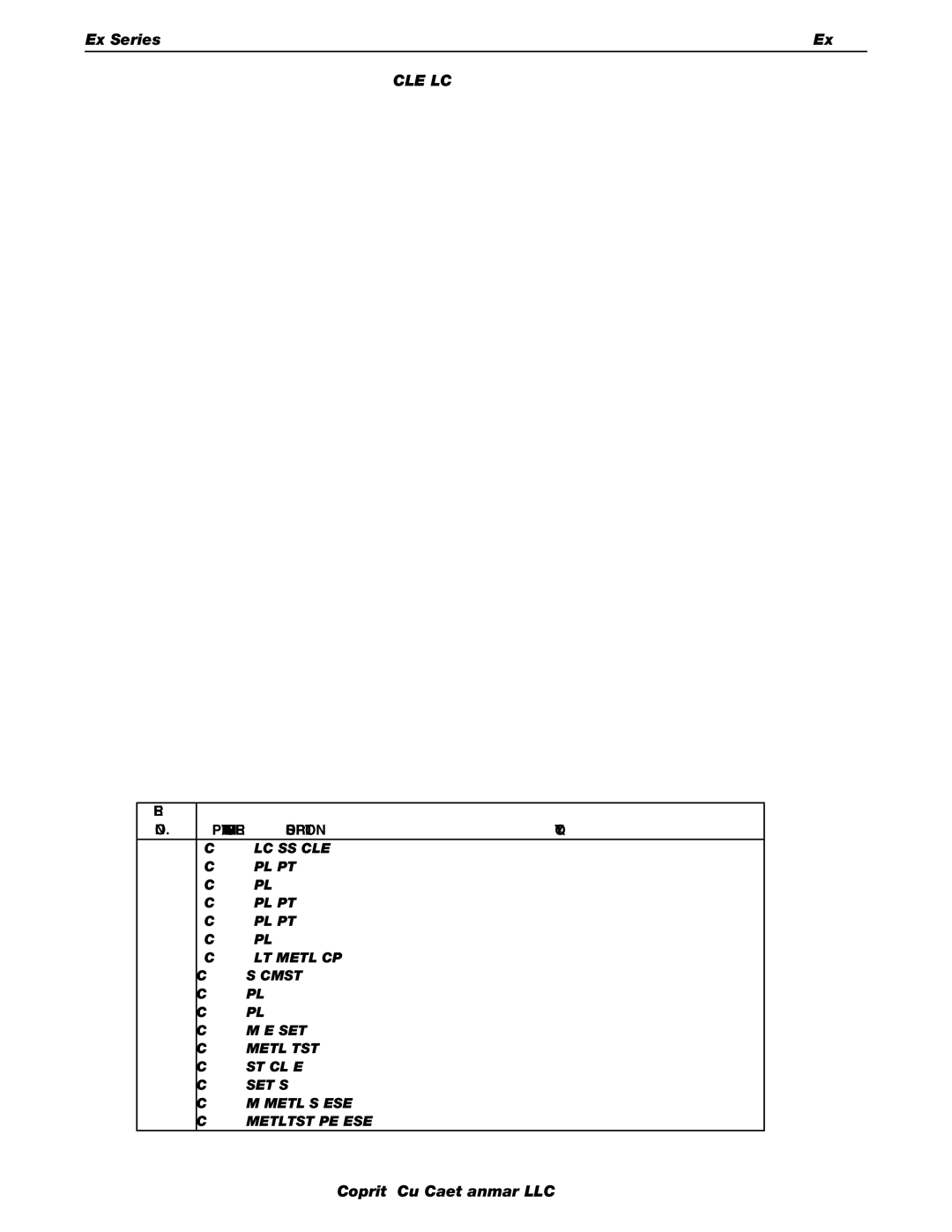 Cub Cadet Ex32002 manual Copyright 2007 Cub Cadet Yanmar LLC, Part Number Description QTY 