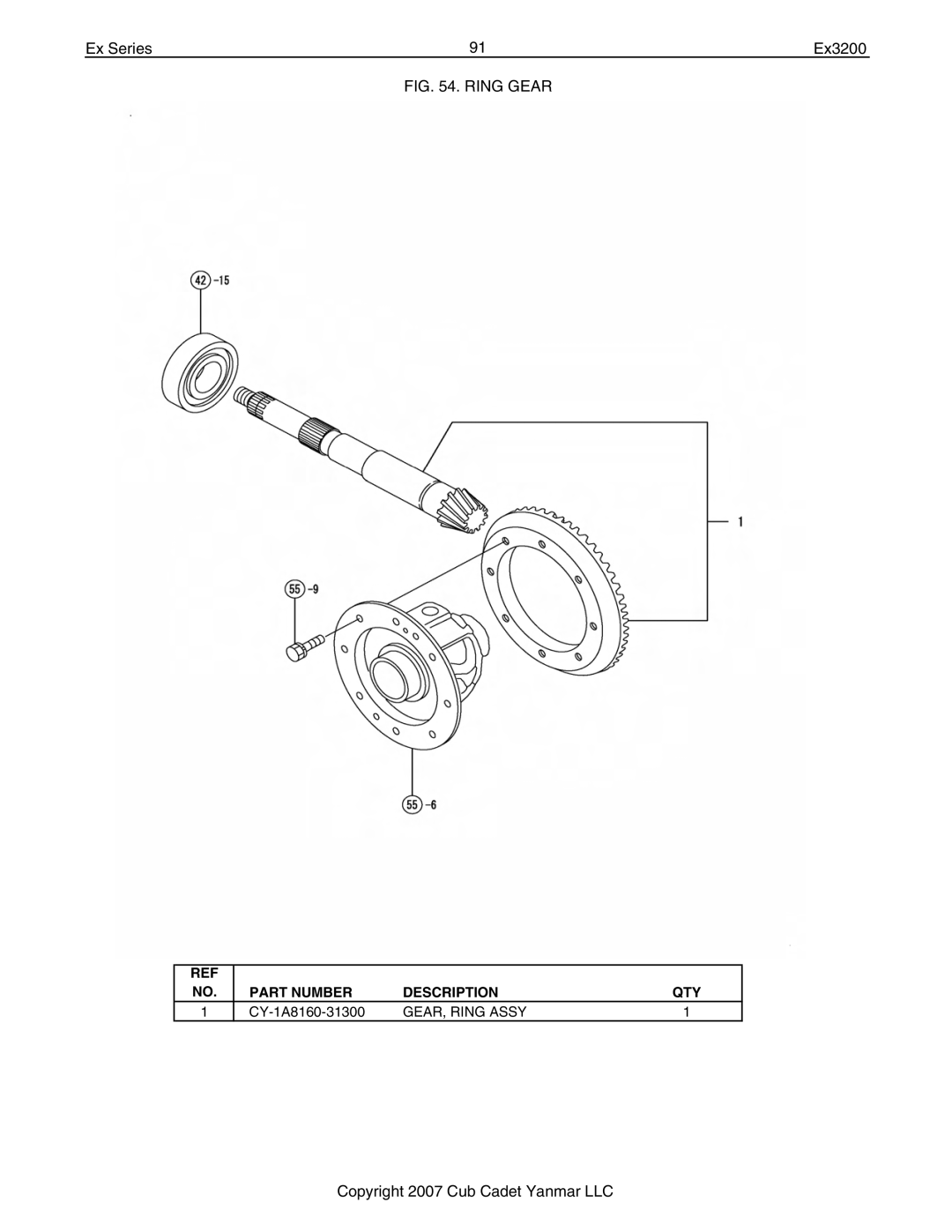 Cub Cadet Ex32002 manual GEAR, Ring Assy 