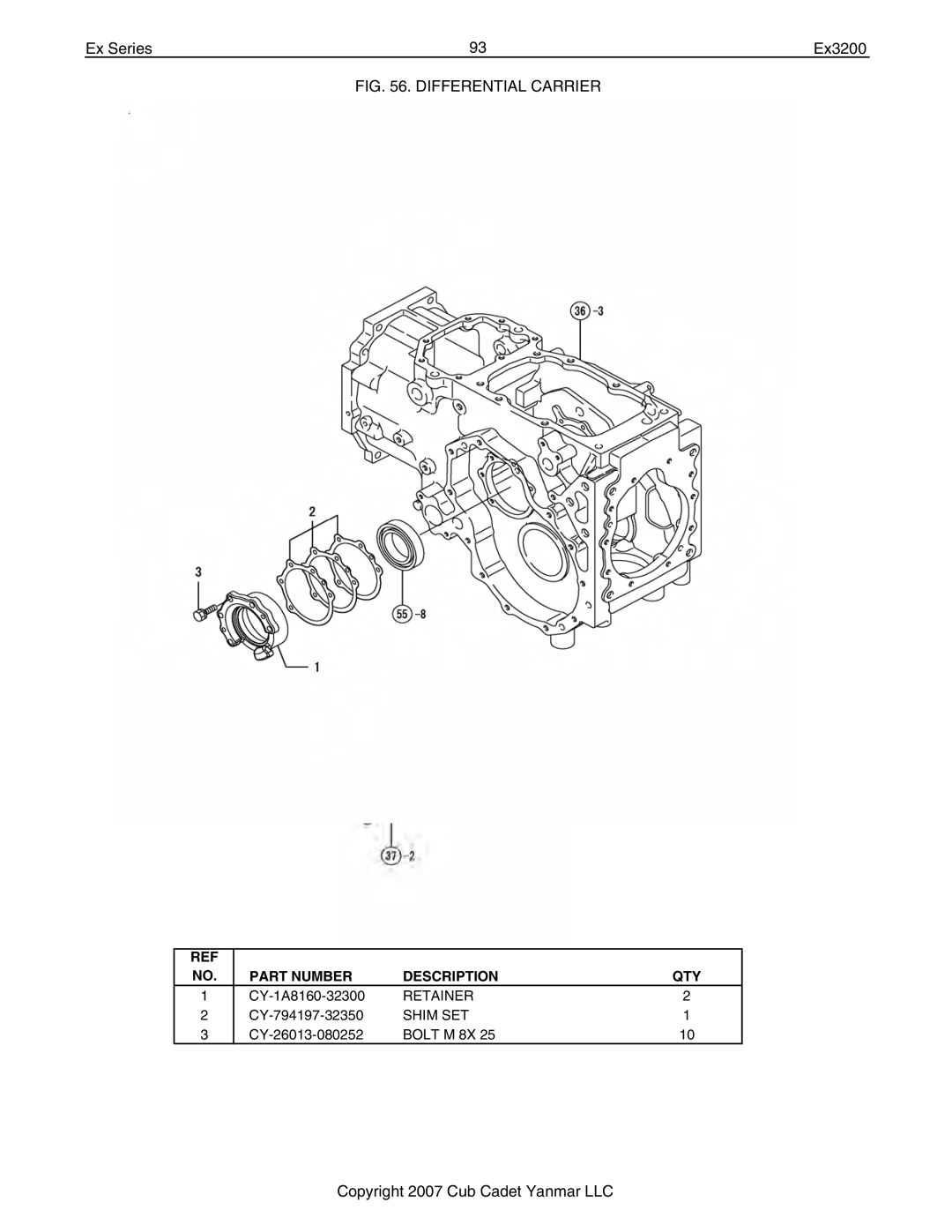 Cub Cadet Ex32002 manual CY-1A8160-32300 