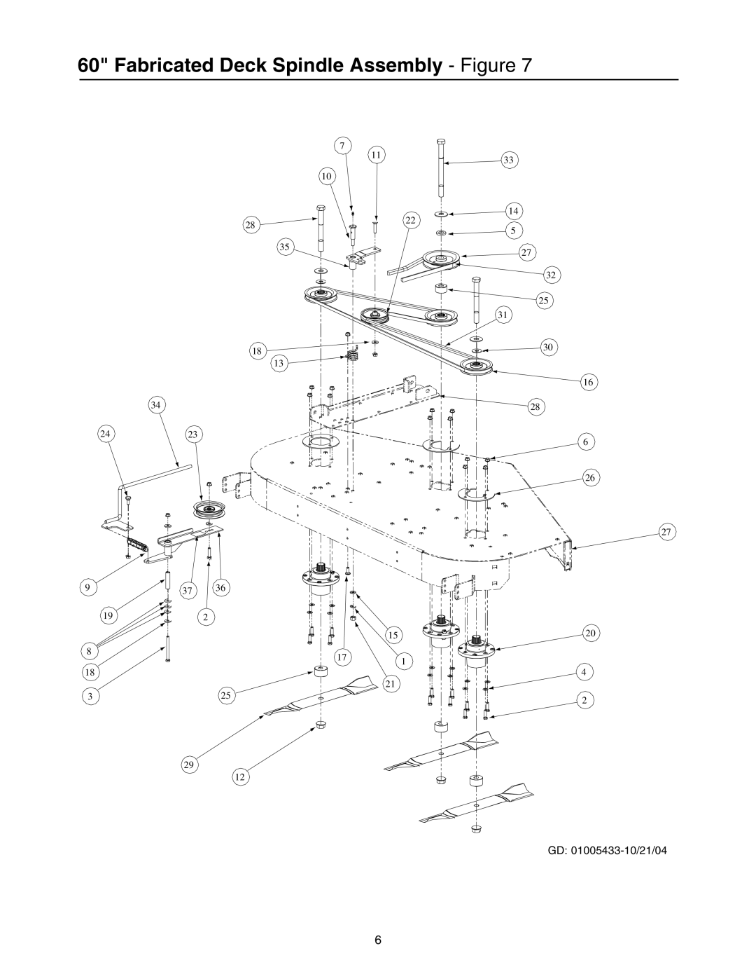 Cub Cadet Lawn Mower manual Fabricated Deck Spindle Assembly Figure 