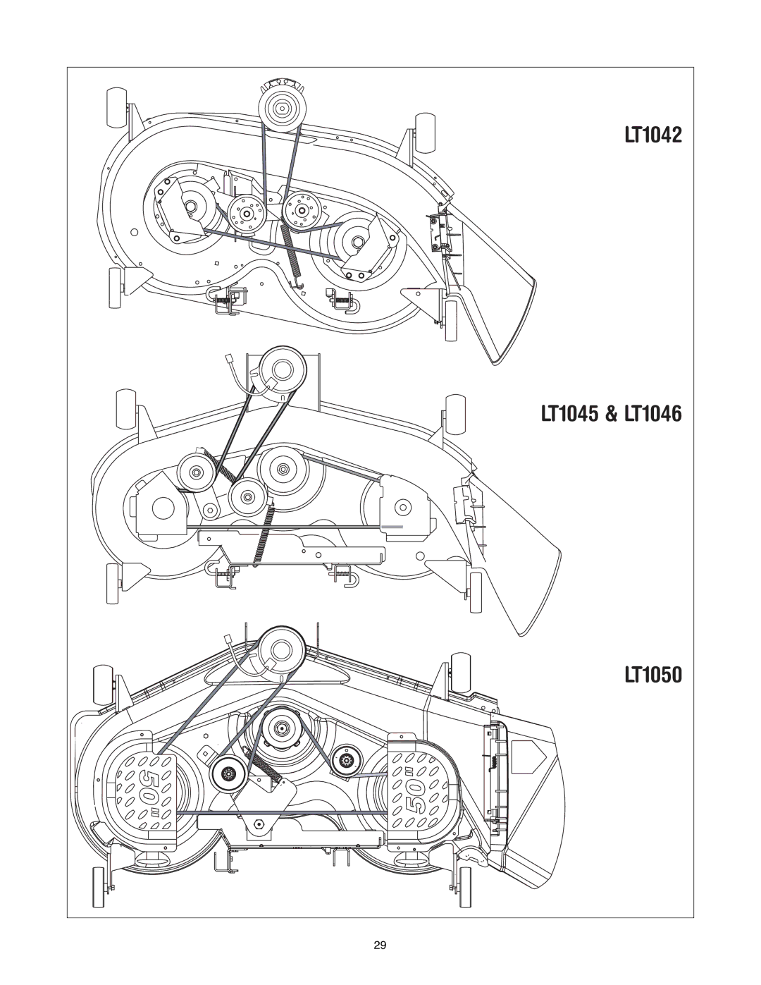 Cub Cadet LT1046, LT1042, LT1045, LT1050 manual 