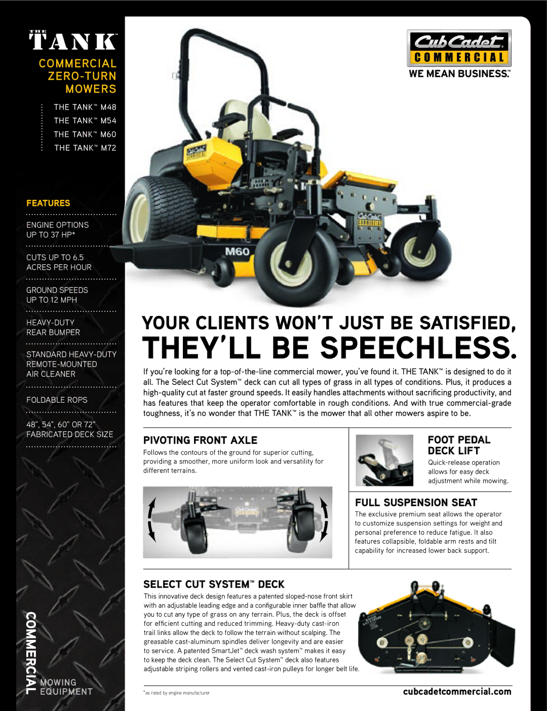 Cub Cadet M72, M48, M60, M54 manual They’ll be speechless 