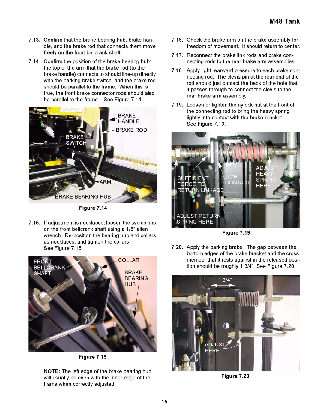 Cub Cadet M48 service manual Brake Switch, Front, Adjust Here 