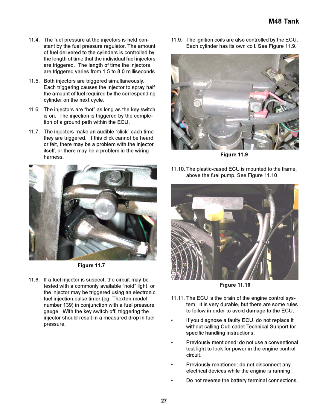 Cub Cadet service manual M48 Tank 