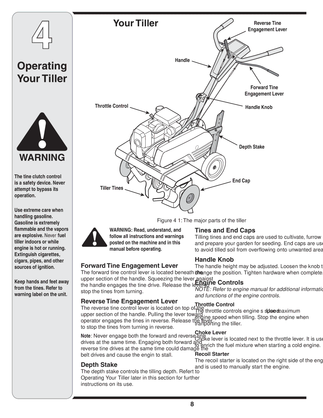 Cub Cadet Series 390 warranty Your Tiller 