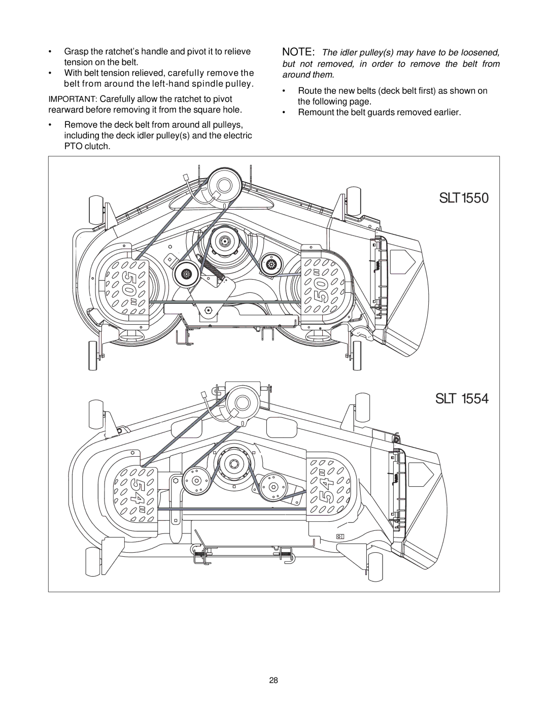 Cub Cadet SLT1554, SLT1550, SLT1550, SLT1554 manual 