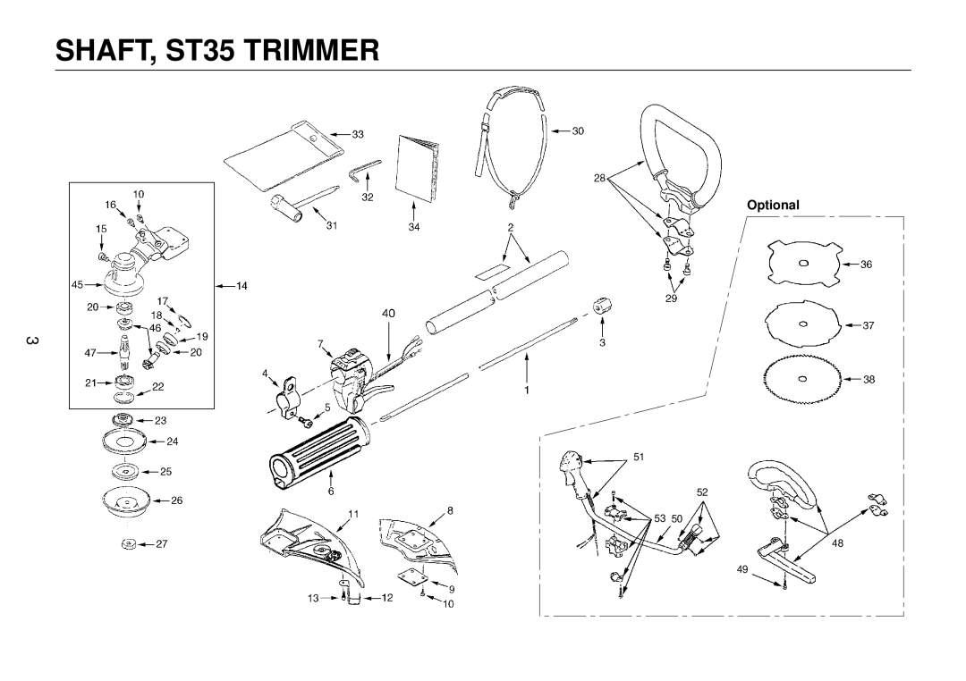 Cub Cadet ST26, ST23 manual SHAFT, ST35 Trimmer 