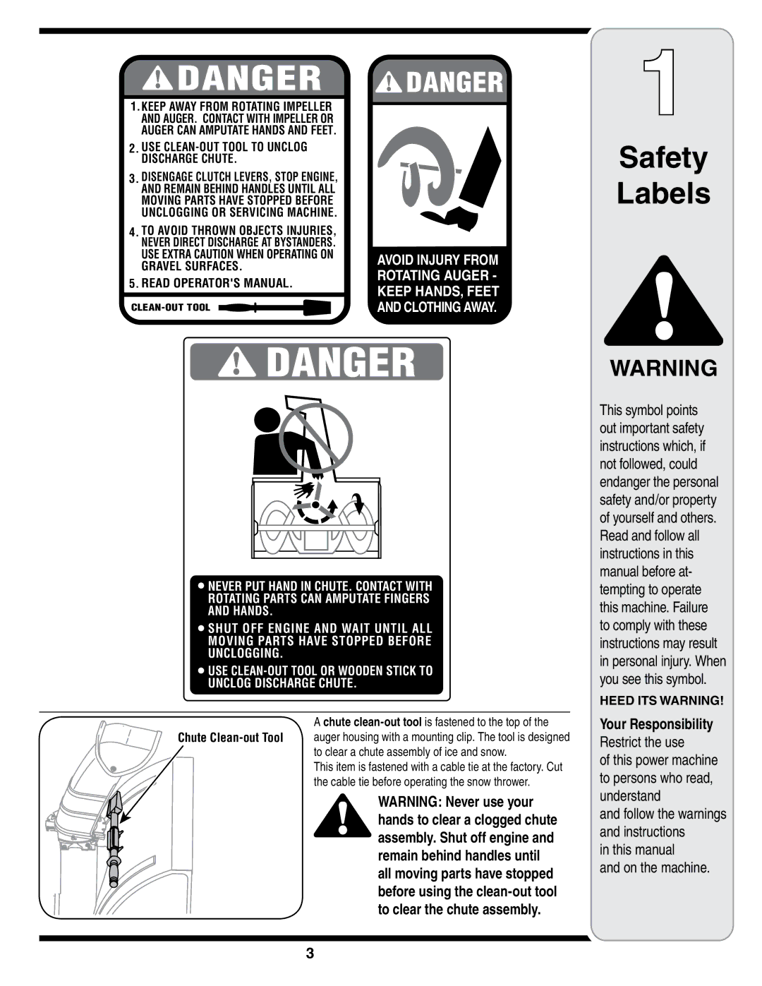 Cub Cadet SWE 528 warranty Your Responsibility, 53% %842! #!54/ %. /0%2!4, 352&!#%3,  2%!$ /0%2!4/2g3 -!.5!, 