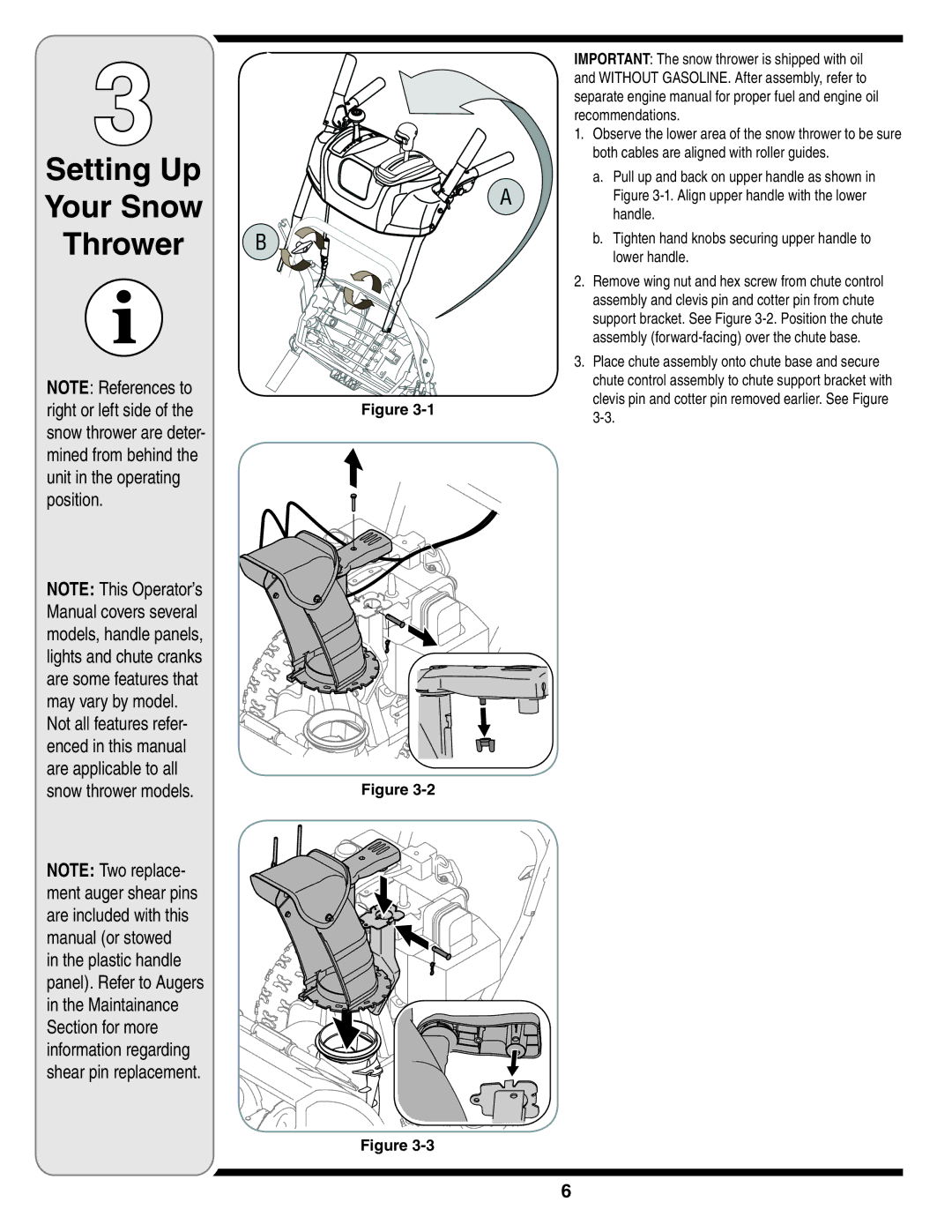 Cub Cadet Two Stage Snow Thrower warranty Setting Up 