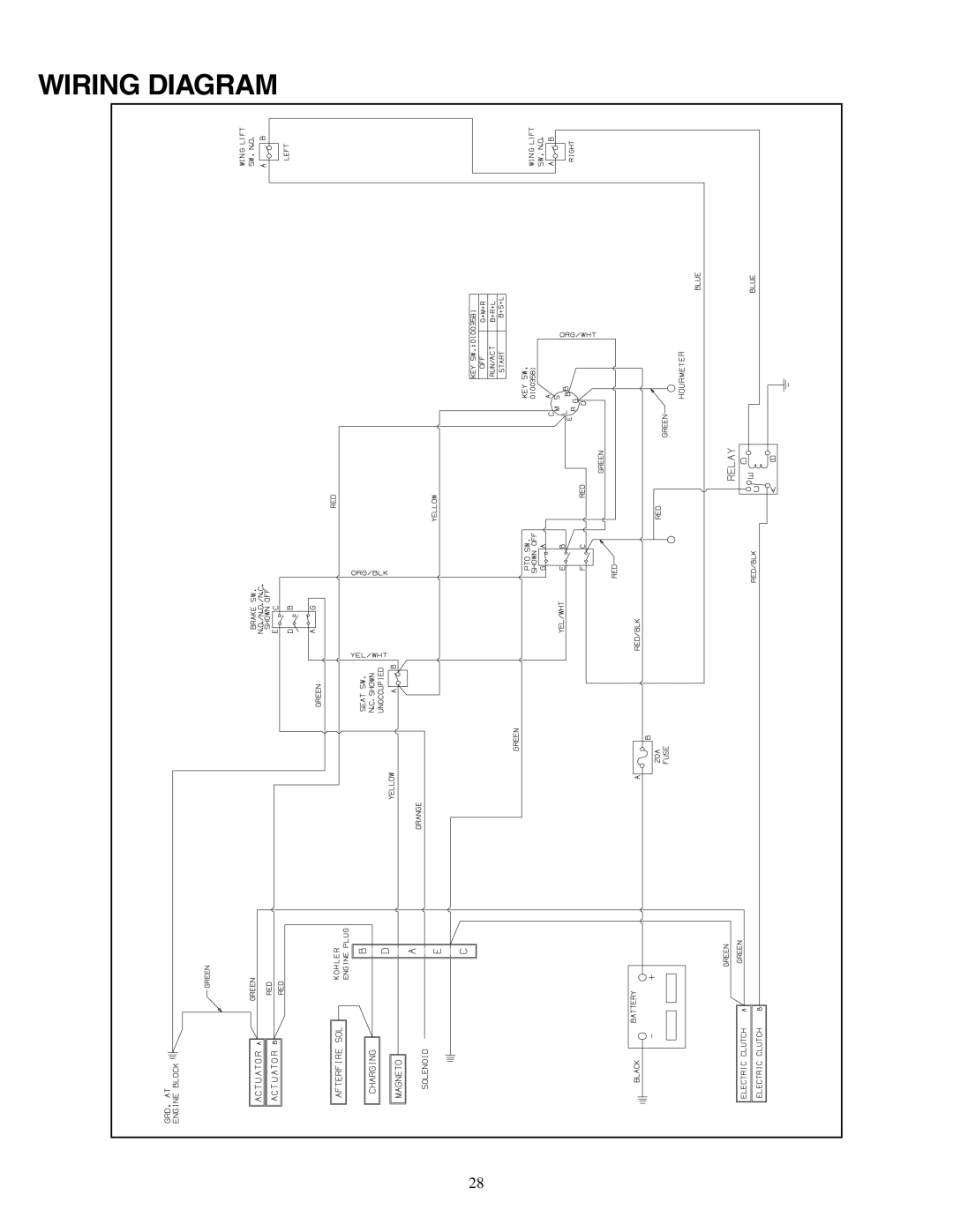 Cub Cadet Z - Wing 48 service manual Wiring Diagram 