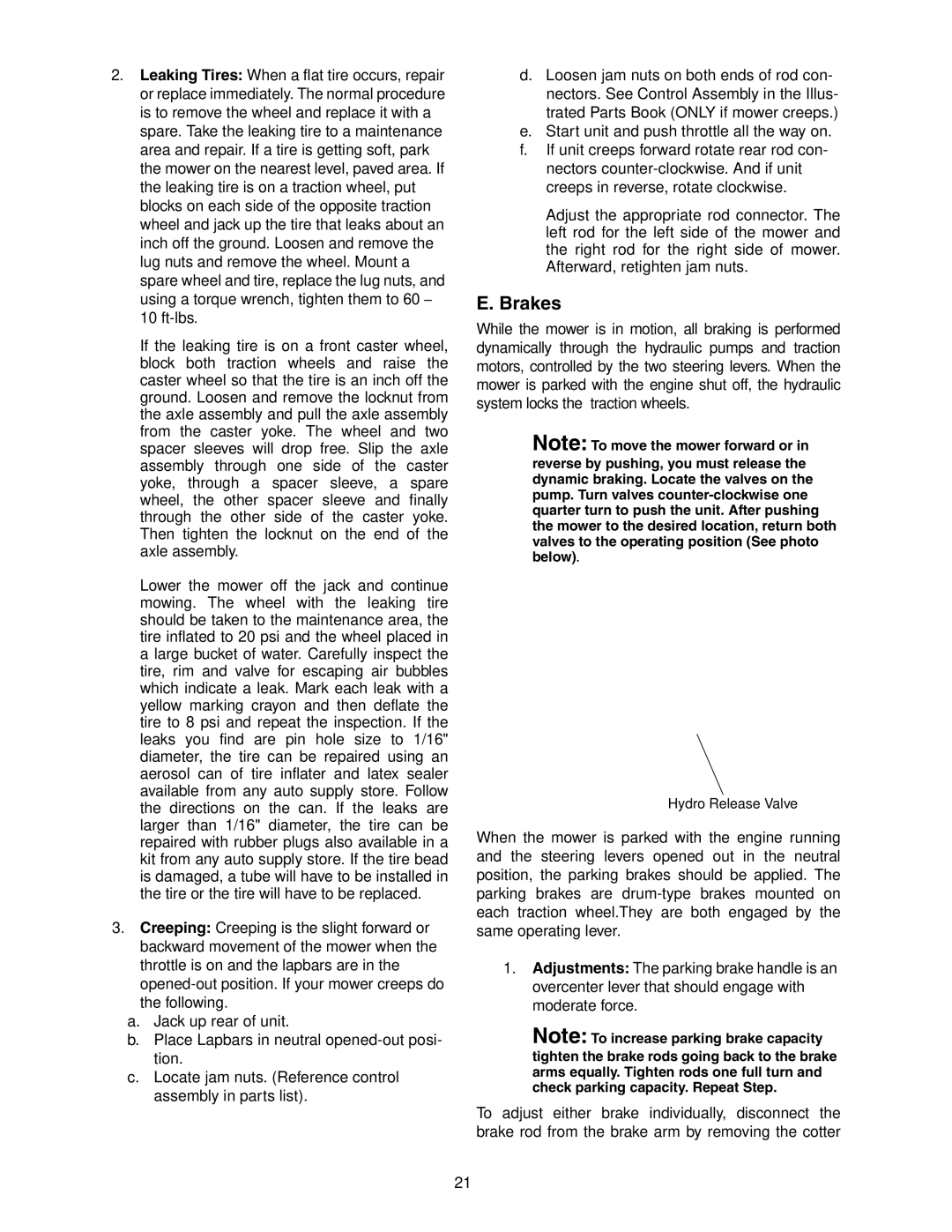 Cub Cadet Hydrostatic Zero-Turn Commercial Riding Mower Professional Turf Equipment service manual Brakes 