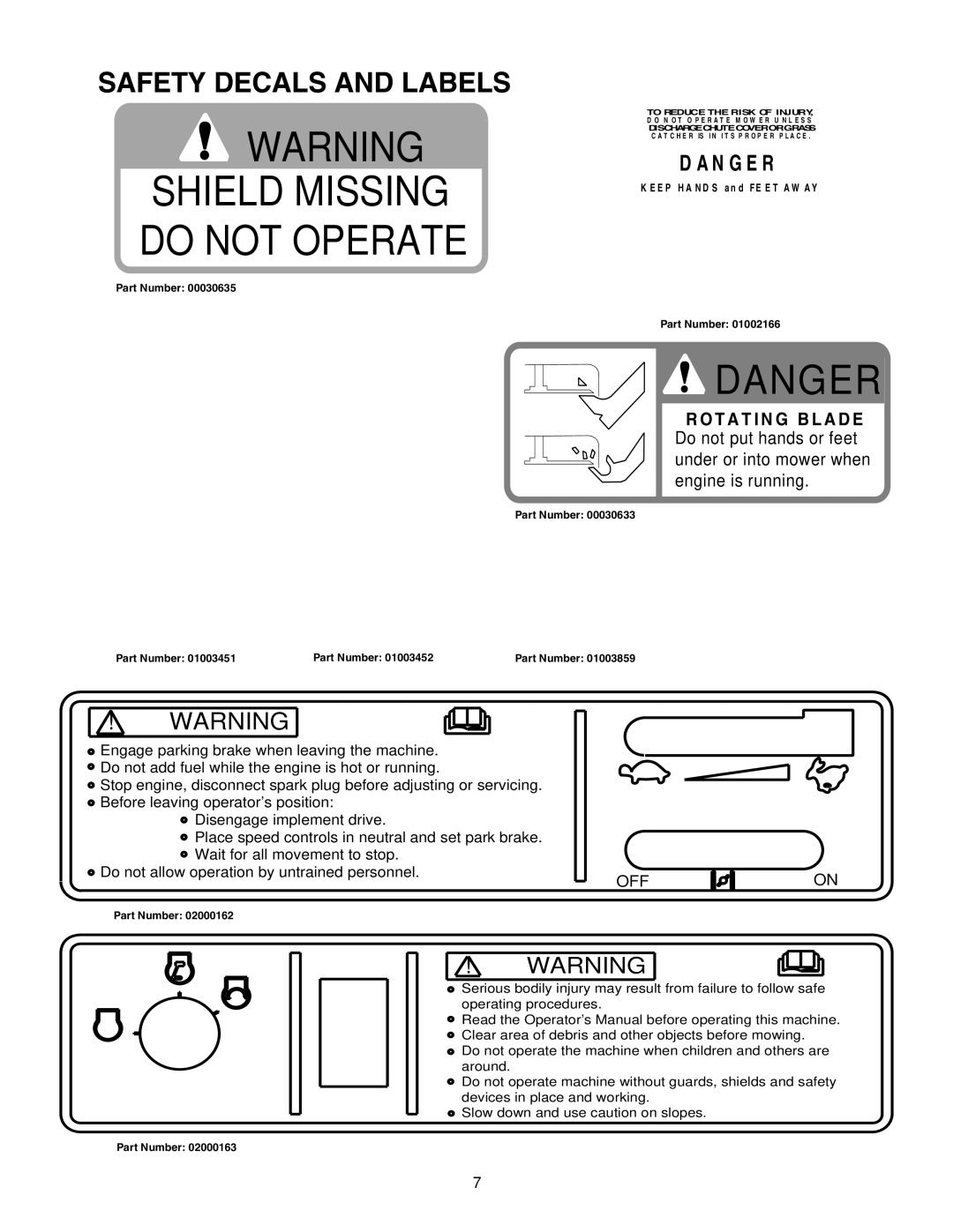 Cub Cadet Hydrostatic Zero-Turn Commercial Riding Mower Professional Turf Equipment Shield Missing do not Operate 