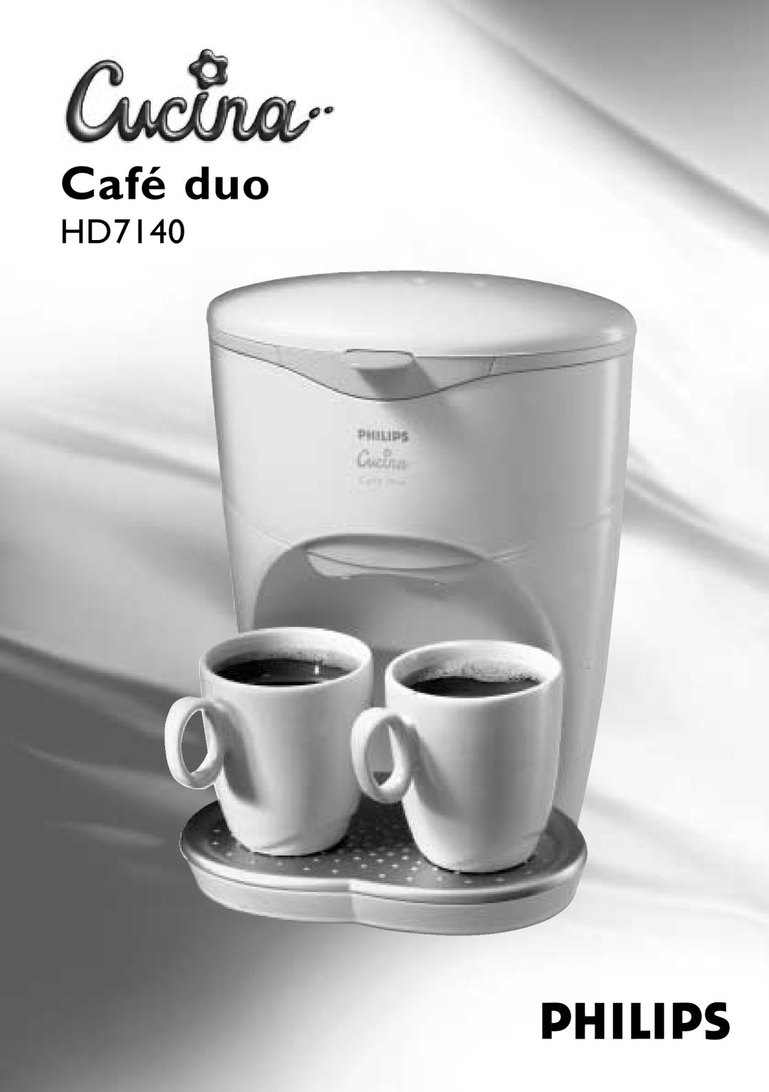 Cucina Pro HD7140 manual Café duo 