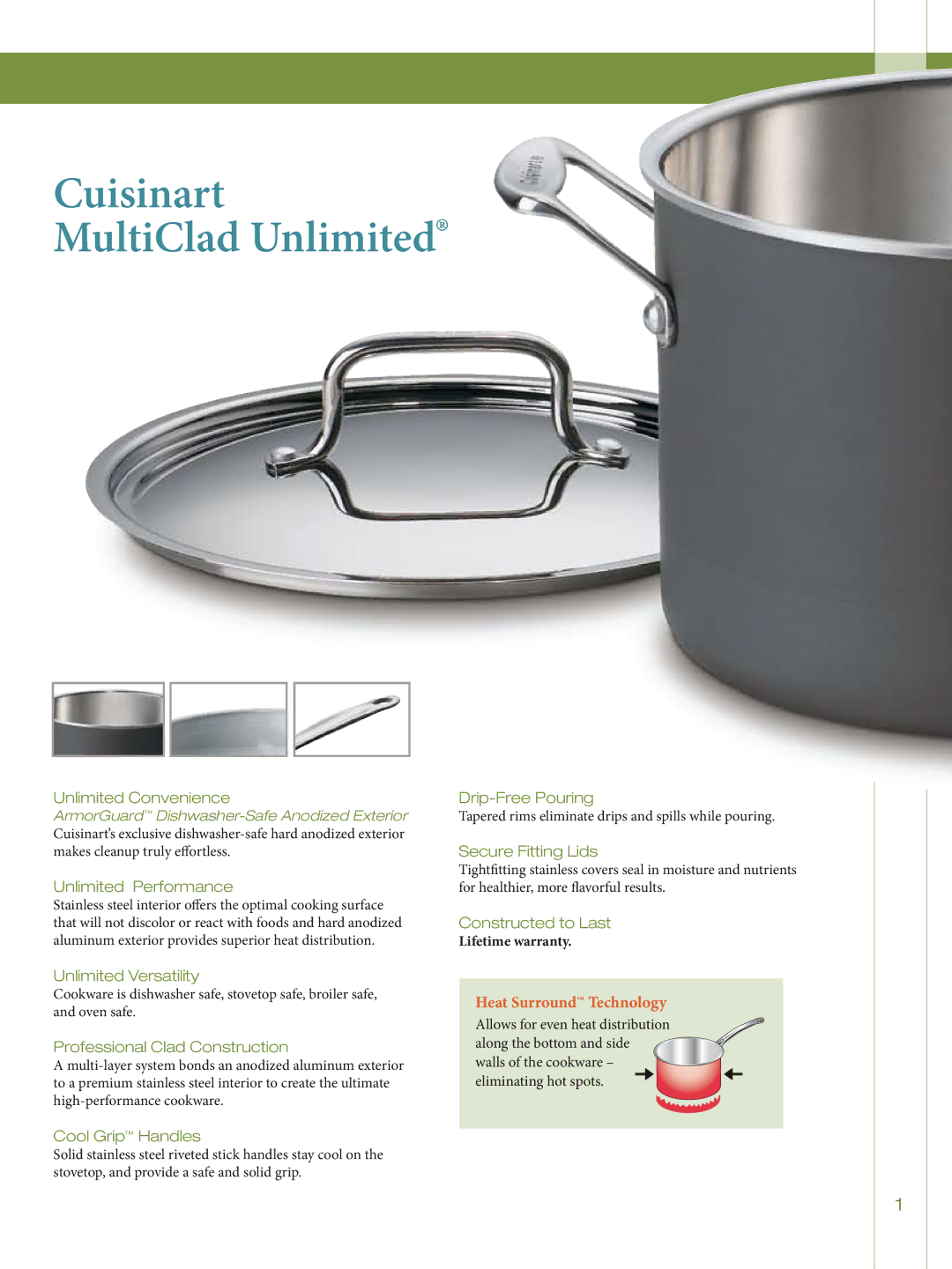 Cuisinart 726-38H Unlimited Convenience, Unlimited Performance, Unlimited Versatility, Professional Clad Construction 