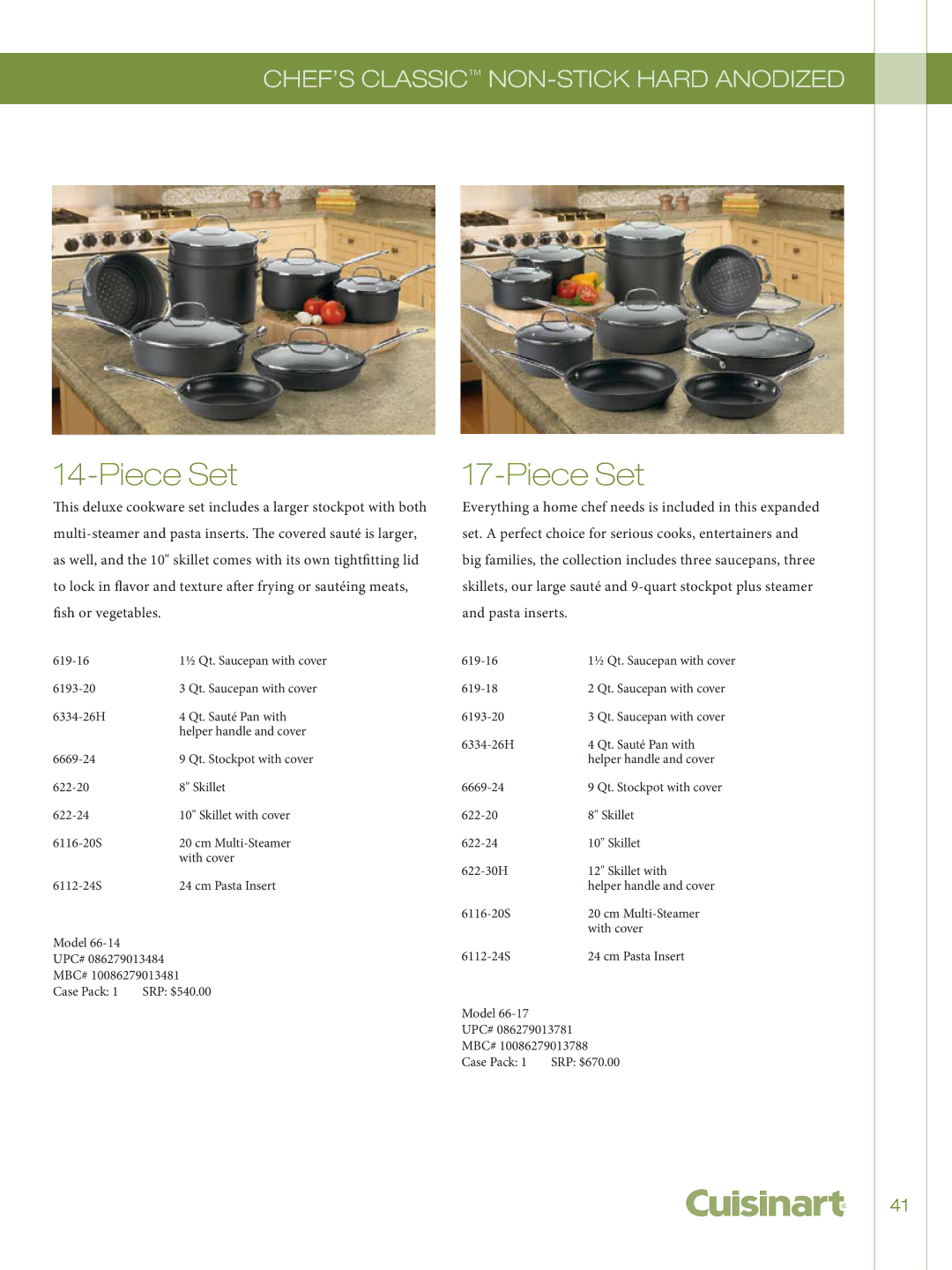 Cuisinart 726-38H, 755-26GD, 722-36H, GG-12 manual Piece Set 