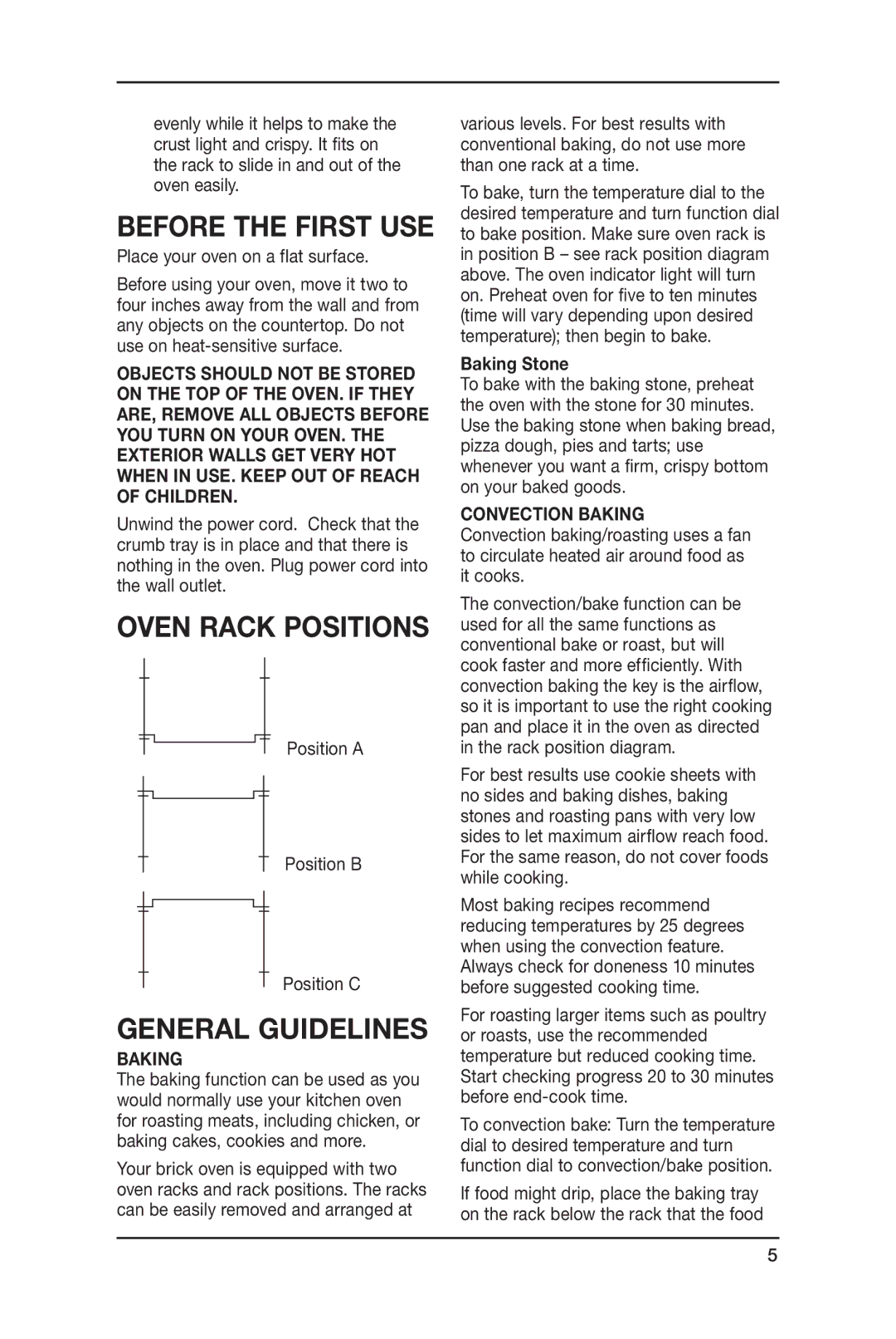 Cuisinart BRK-300 manual General Guidelines, Before the First USE 