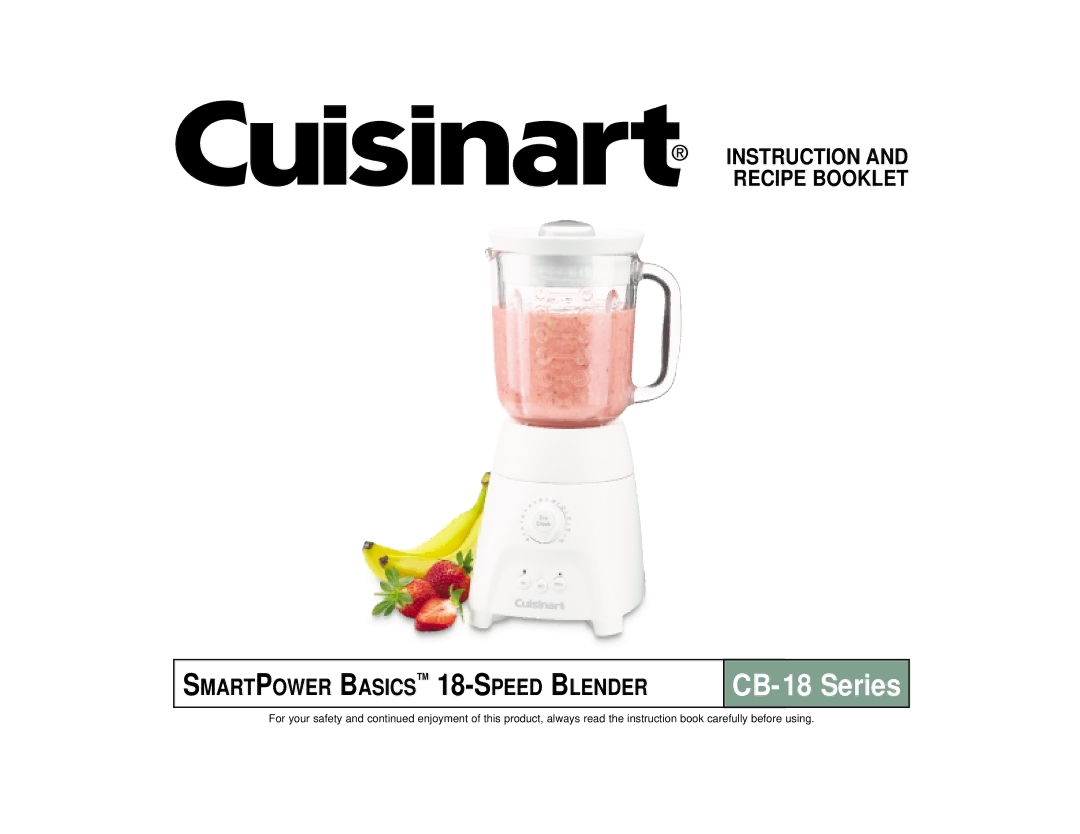 Cuisinart CB-18 Series manual 