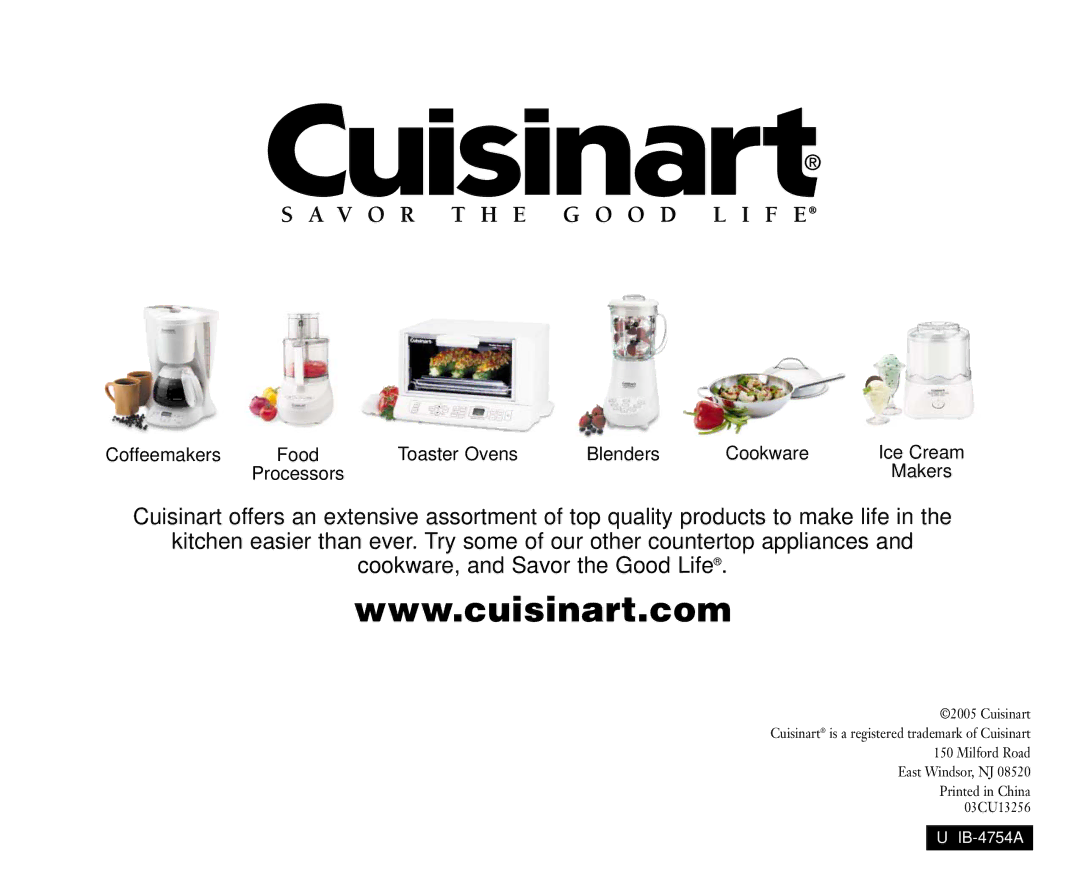 Cuisinart CB-9 manual Coffeemakers 